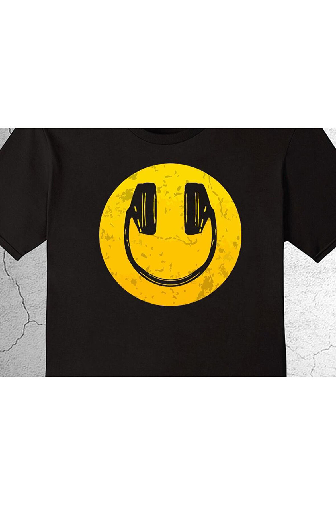Smile Kulaklık Music Gülen Surat Tişört Çocuk T-shirt