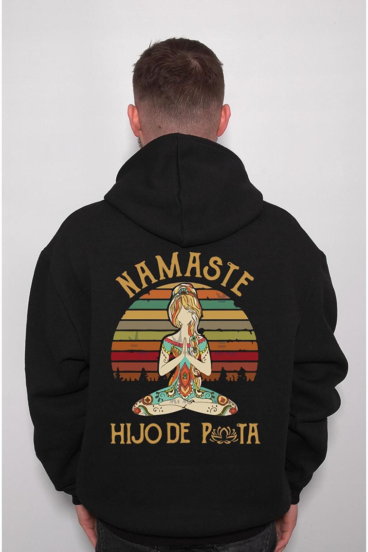 Yoga Namaste Ohm Aum Hıjode Çakra Sweatshirt Unisex Kapüşonlu Hoodie