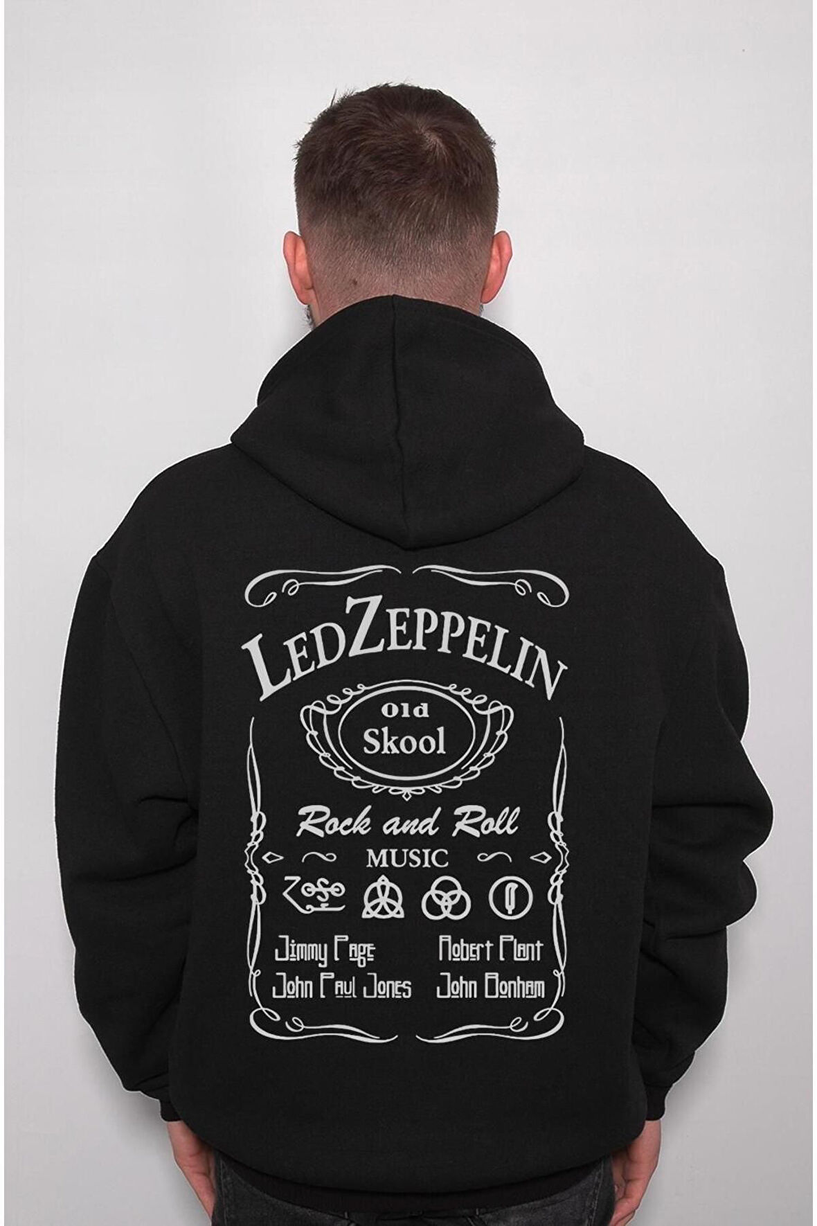 Led Zeppelin Rock And Roll Music Sweatshirt Unisex Kapüşonlu Hoodie