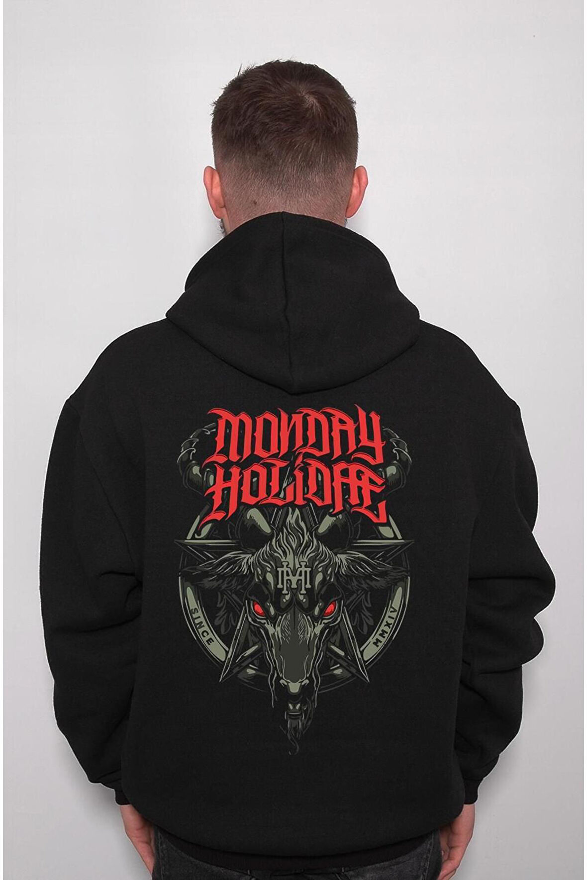 Monday Holidie Holiday Satanist Sweatshirt Unisex Kapüşonlu Hoodie