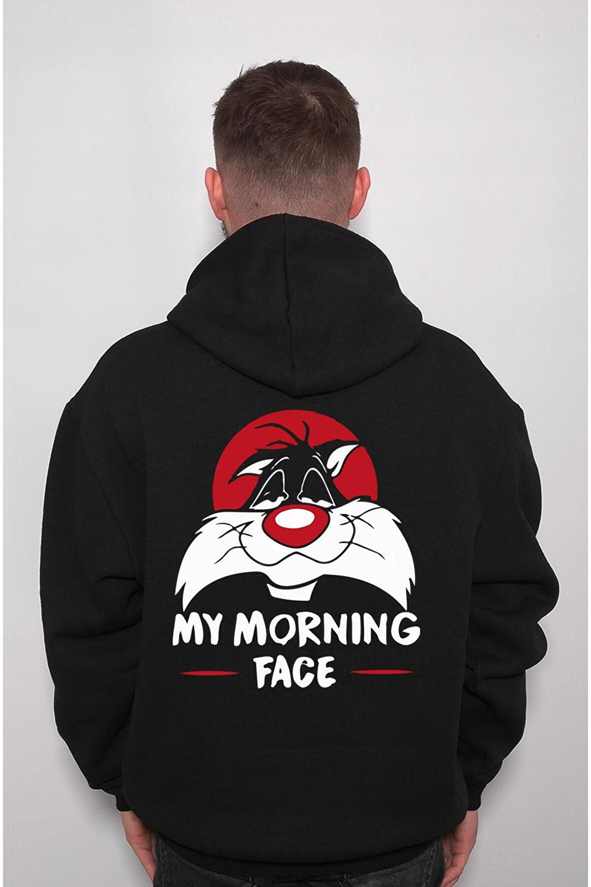 Sylvester Cat My Morning Face Kalkınca Surat Ifadem Sweatshirt Unisex Kapüşonlu Hoodie