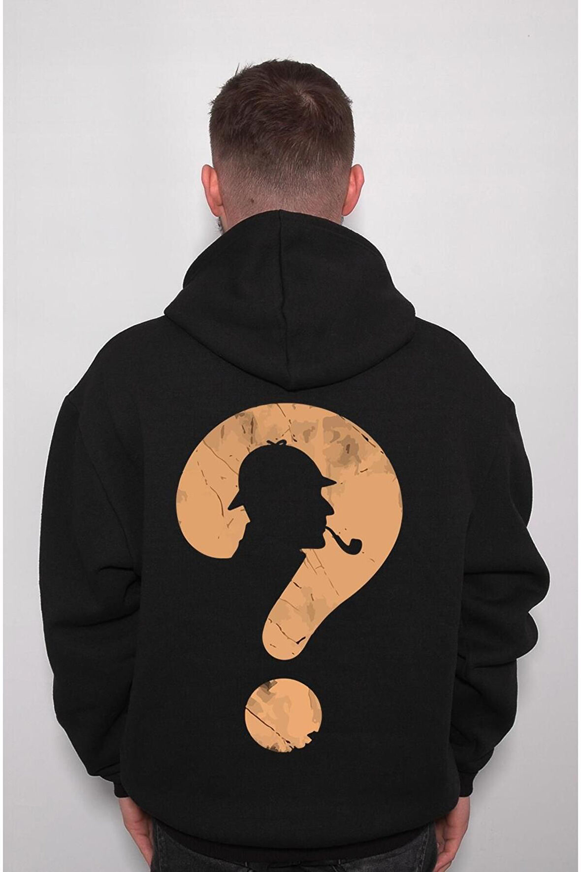 Müfettiş Soru Işareti Araştırmacı Düşünceli Sweatshirt Unisex Kapüşonlu Hoodie