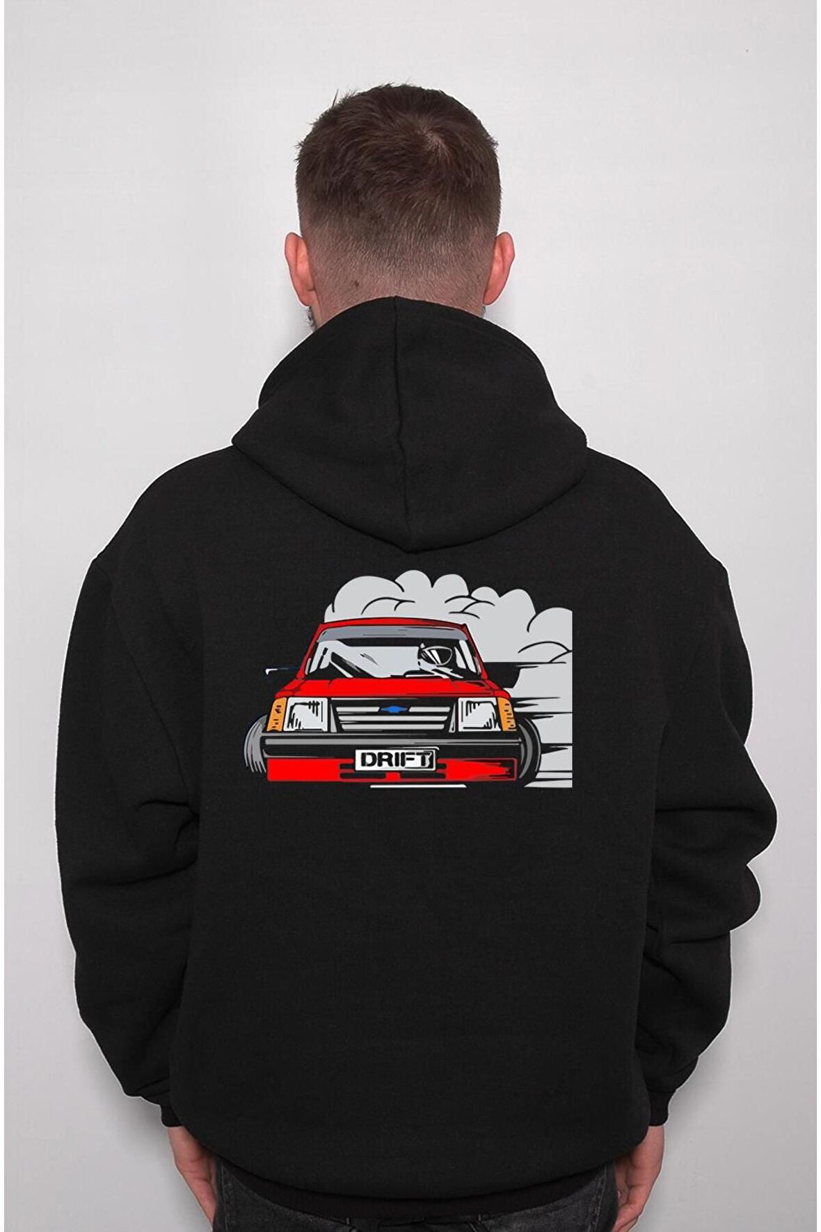 Drift Roll Adrenalin Arka İtiş Sweatshirt Unisex Kapüşonlu Hoodie