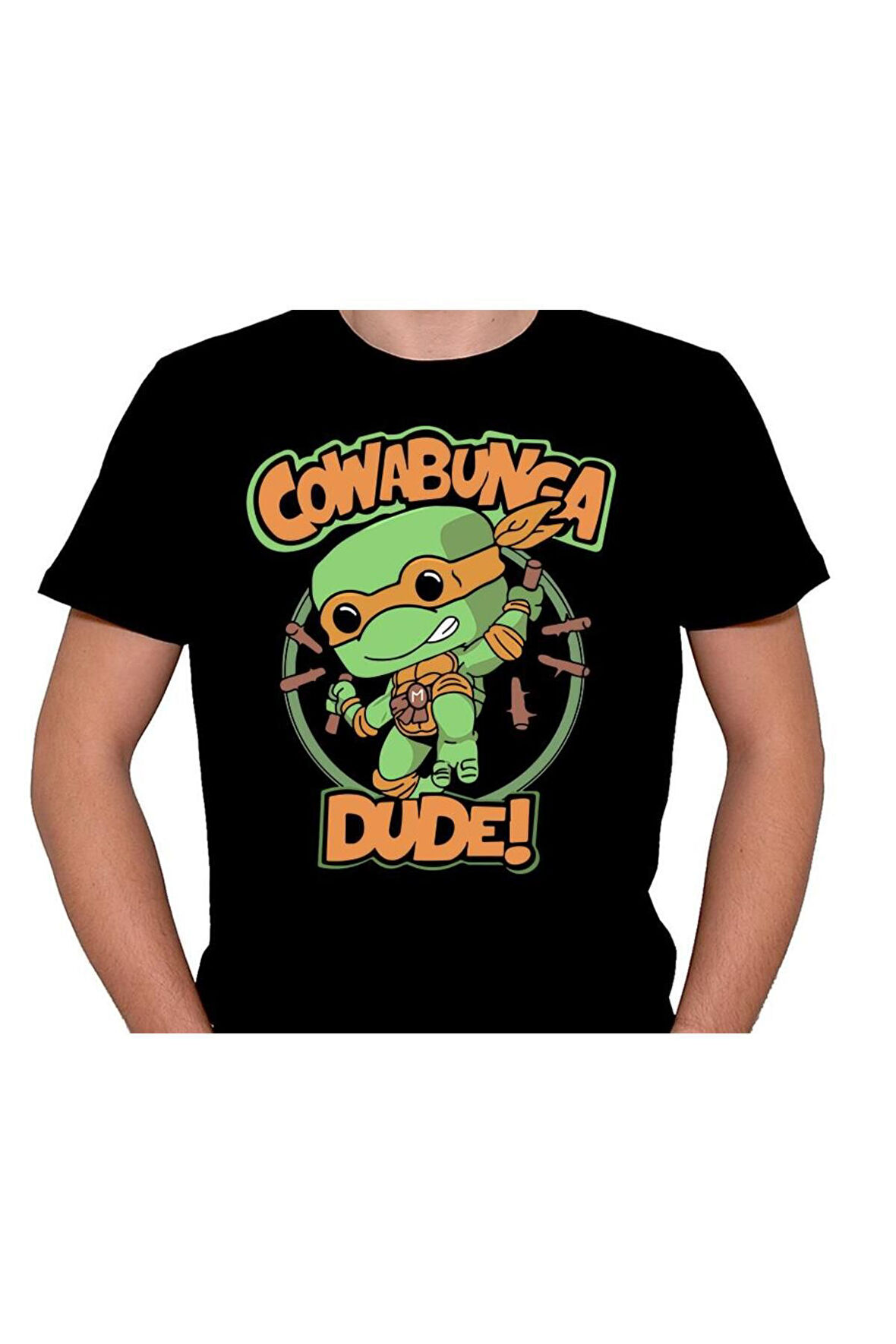Cowabunge Dude Kaplumbağa Warior Savaşçı Tişört Unisex T-shirt