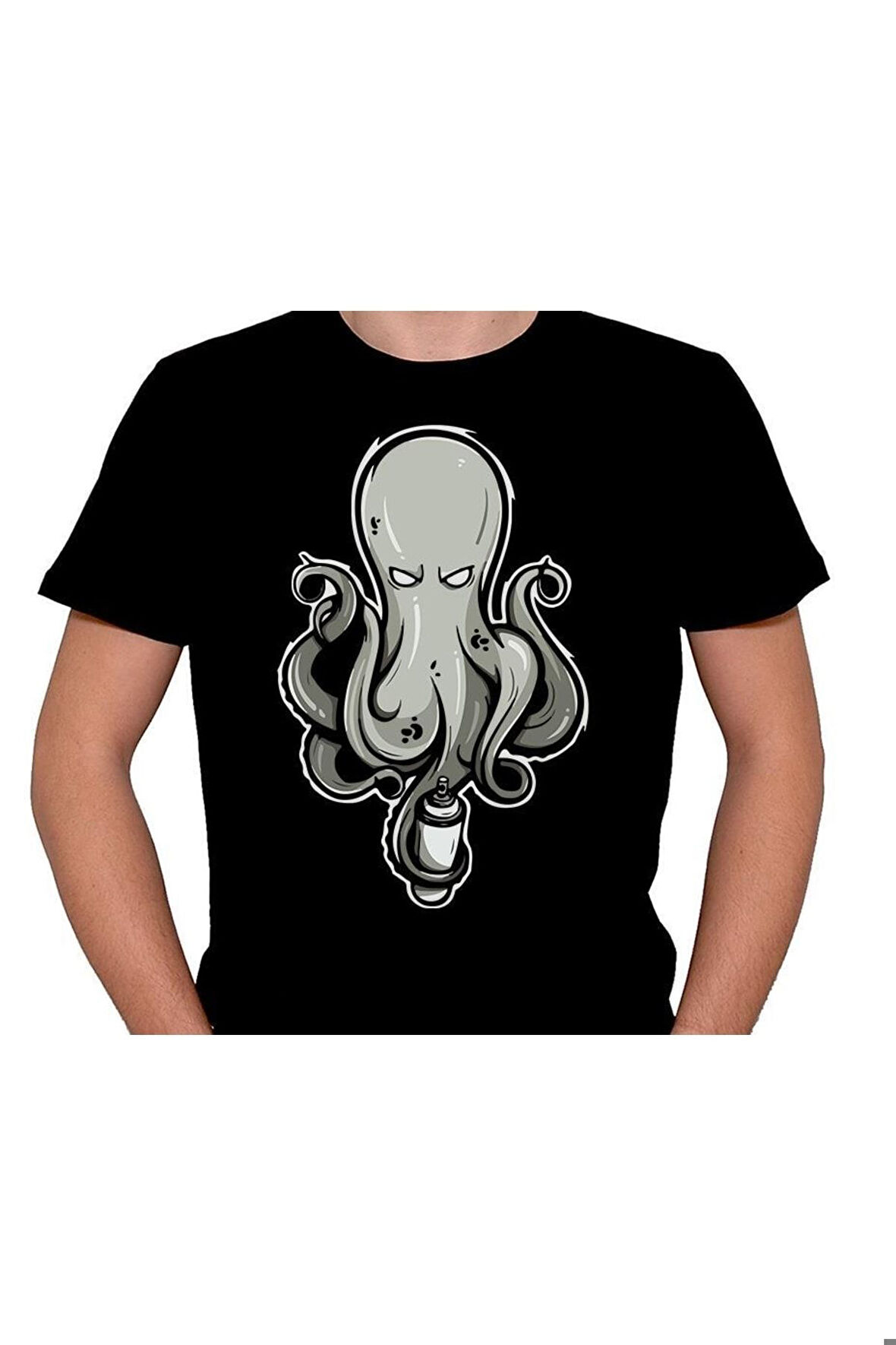 Ahtapot Octopus Grafiti Tişört Unisex T-shirt