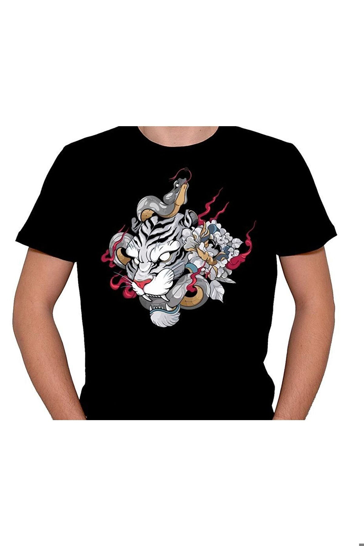 Tiger Snake Kaplan Yılan Animal Hayvanlar Tişört Unisex T-shirt