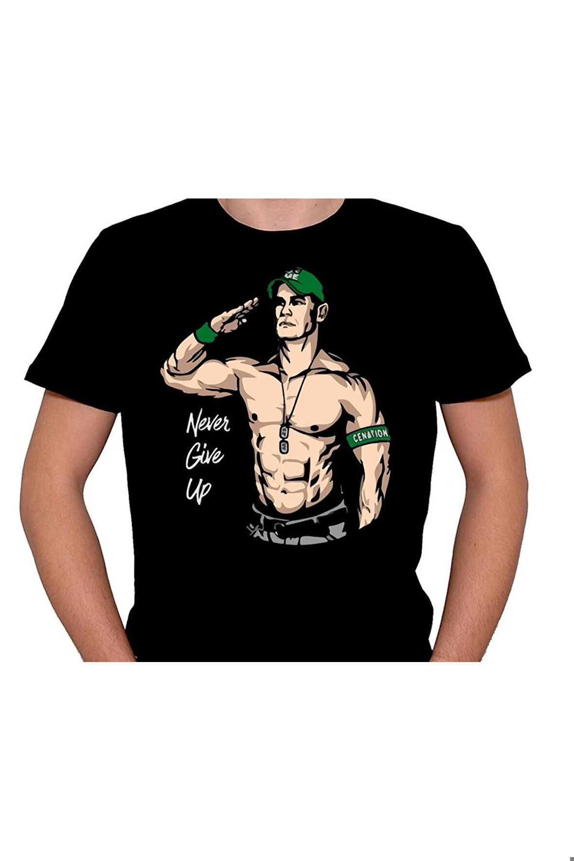 John Cena Never Give Up Amerikan Güreşi Tişört Unisex T-shirt