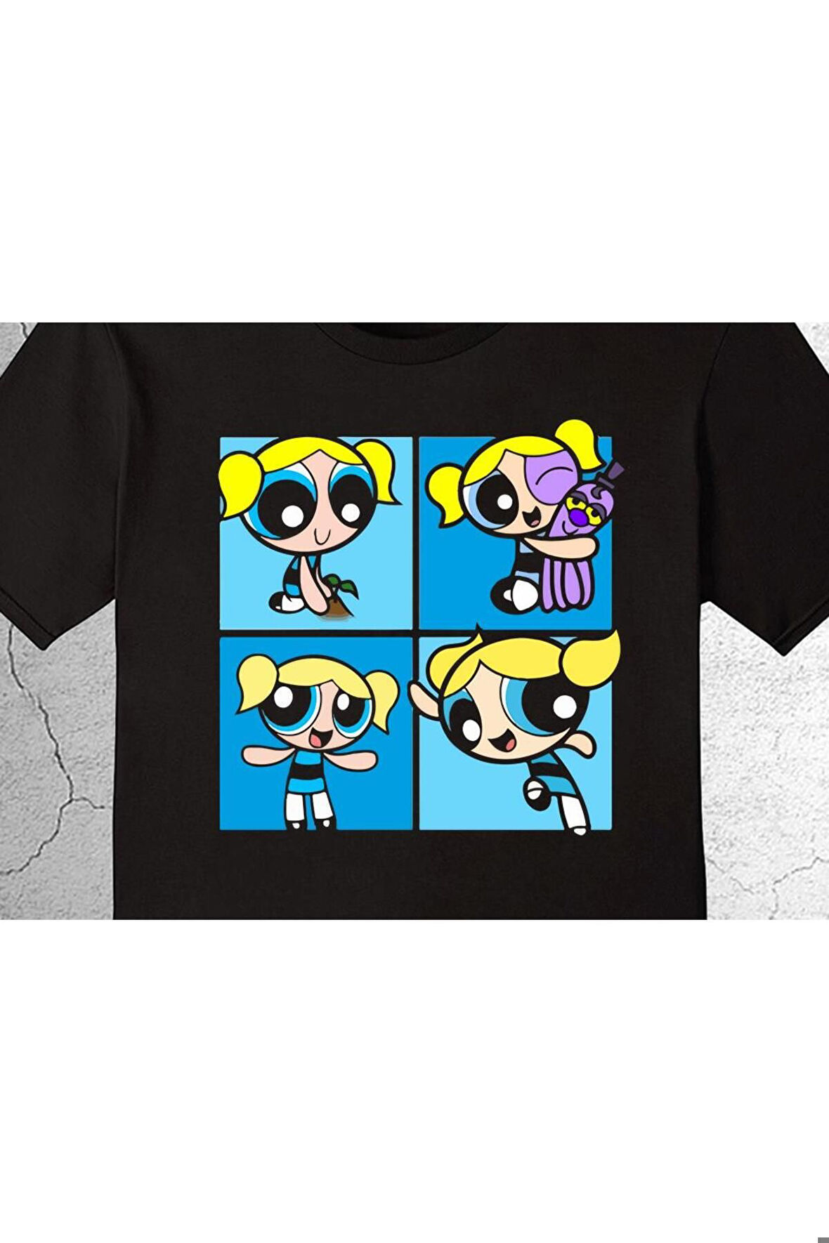 Powerpuff Girls Bubbles Süper Güç Tişört Çocuk T-shirt