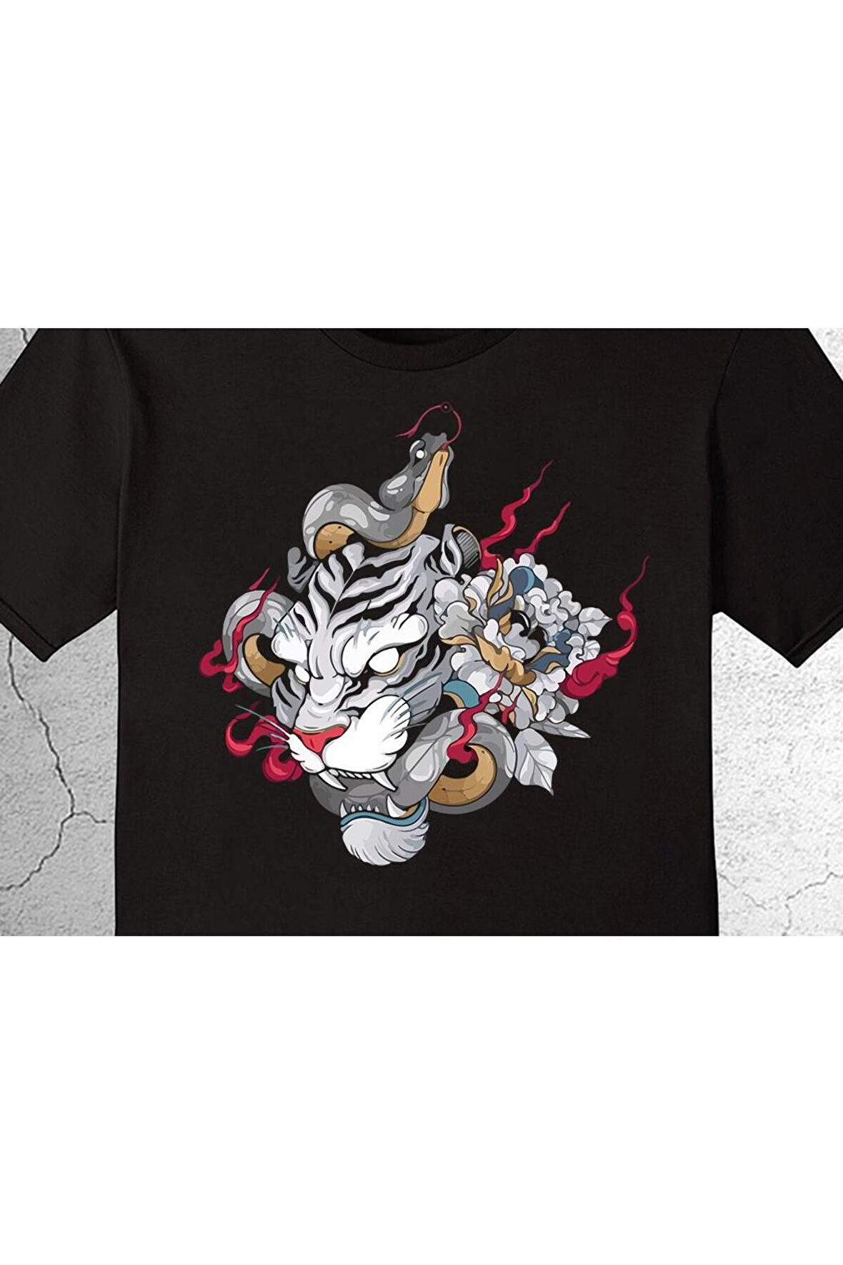 Tiger Snake Kaplan Yılan Animal Hayvanlar Tişört Çocuk T-shirt