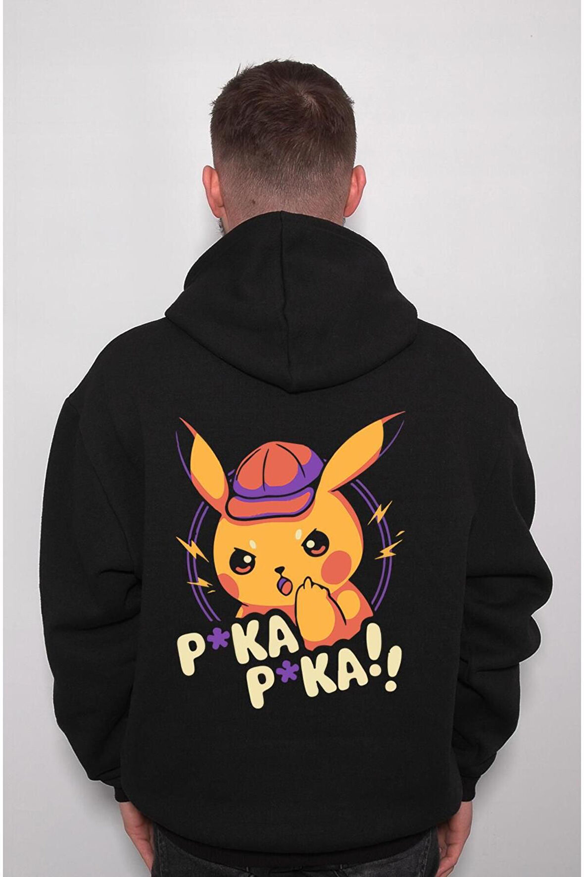 Pokemon Pikachu Pika Pika Elektrik Electric Sweatshirt Unisex Kapüşonlu Hoodie