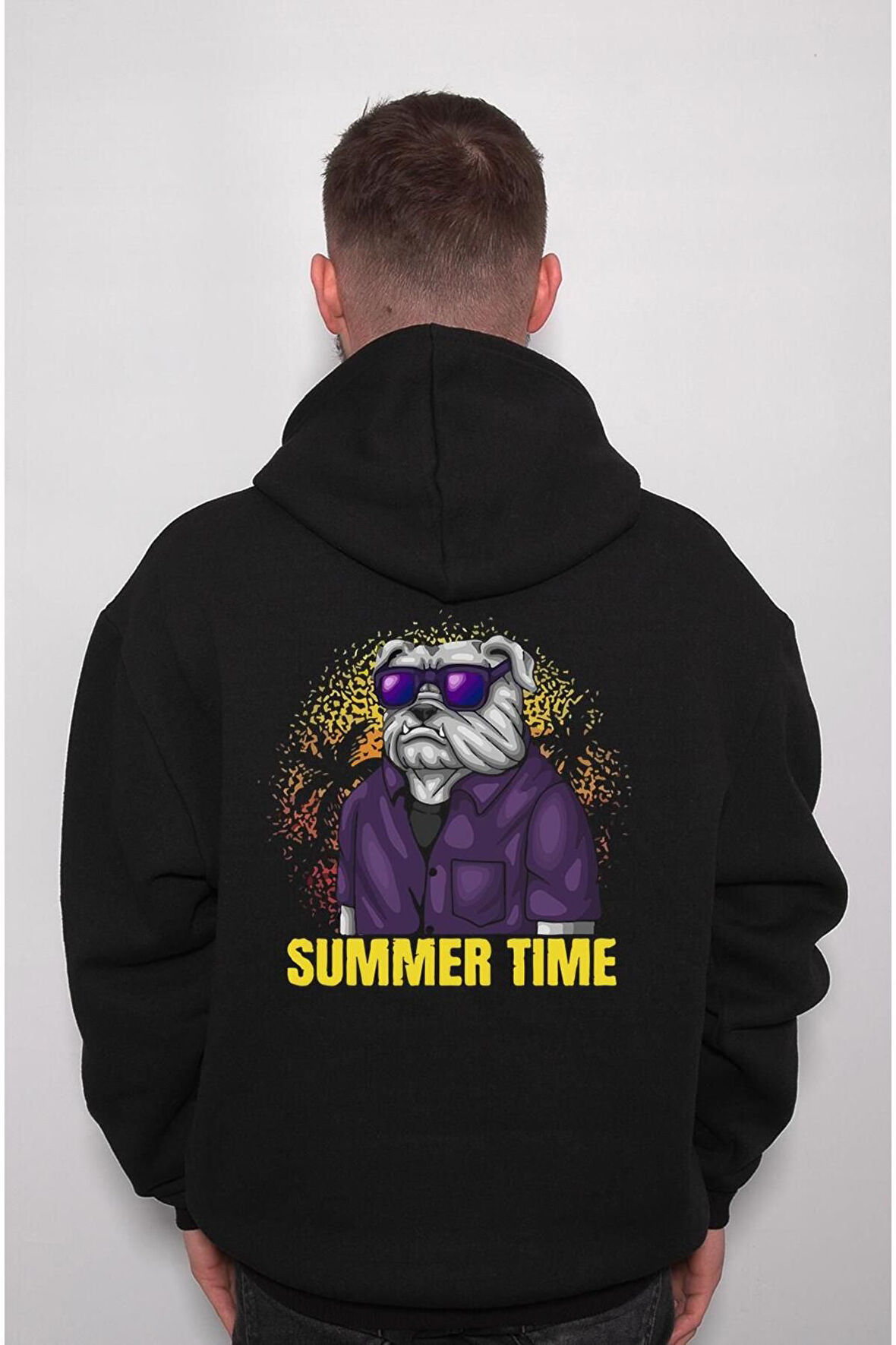 Summer Time Dog Pitbull Paradise Sweatshirt Unisex Kapüşonlu Hoodie