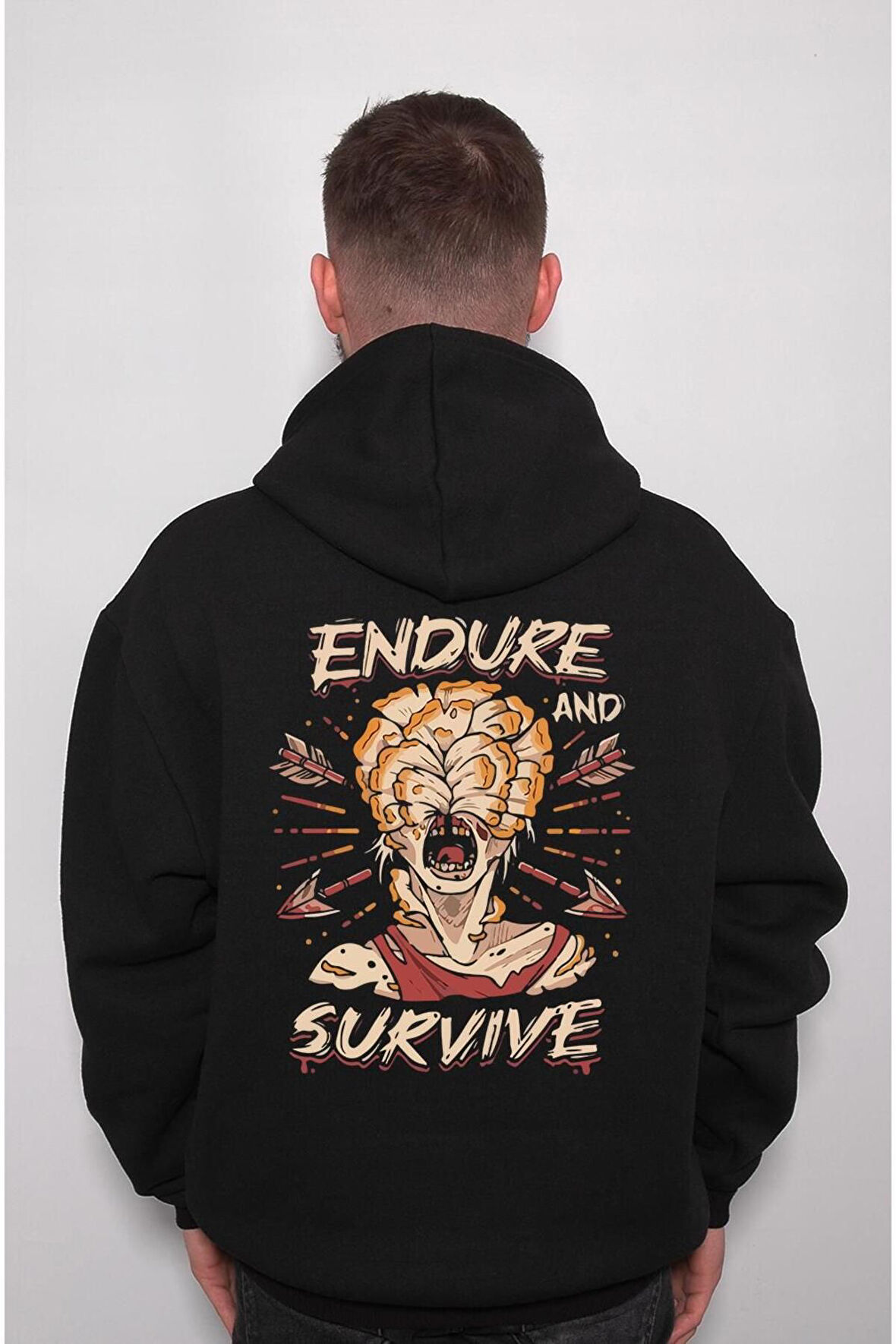 Endure And Survive Savaşçı Kadın Sweatshirt Unisex Kapüşonlu Hoodie