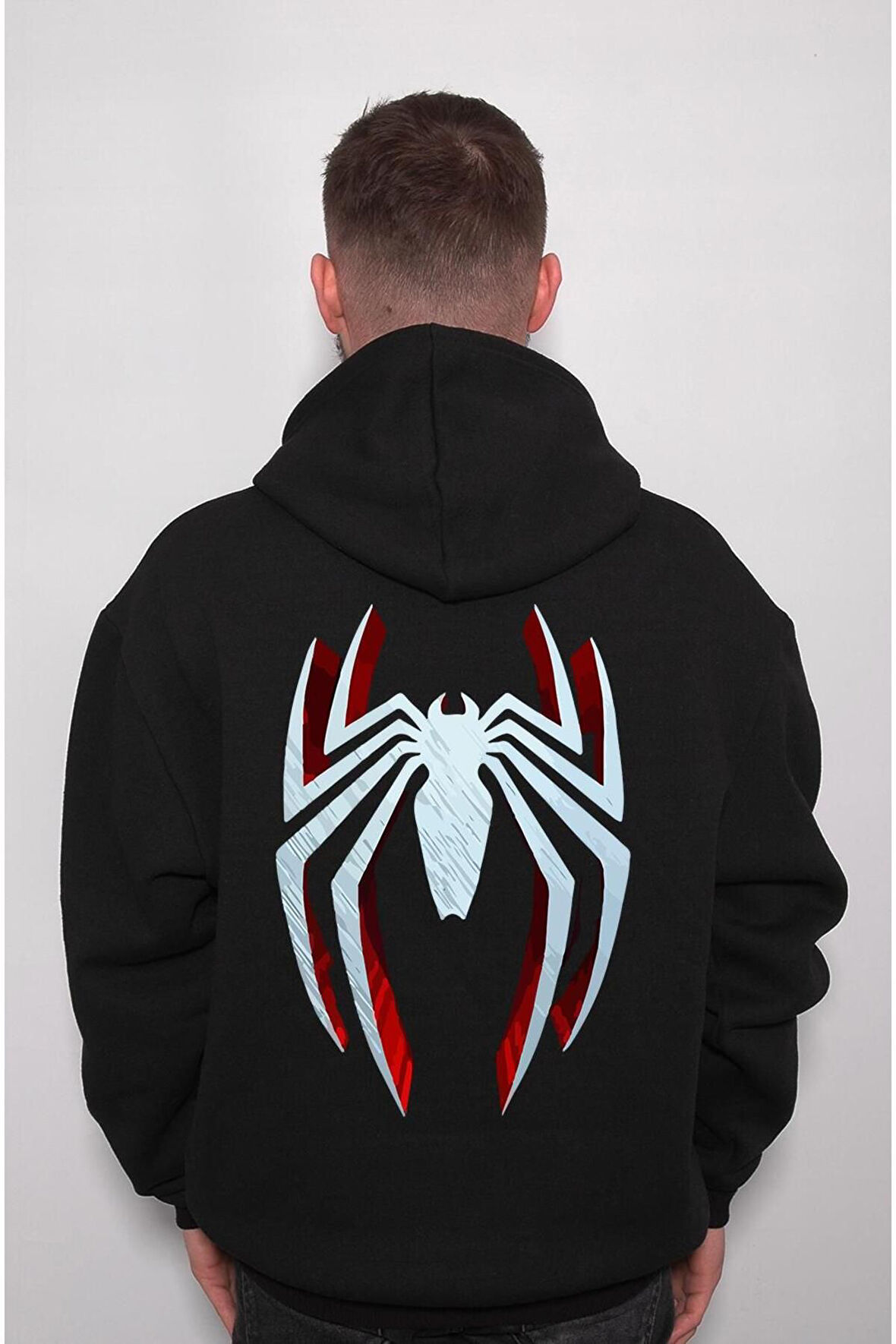 Spiderman Örümcek Adam Logo Sweatshirt Unisex Kapüşonlu Hoodie