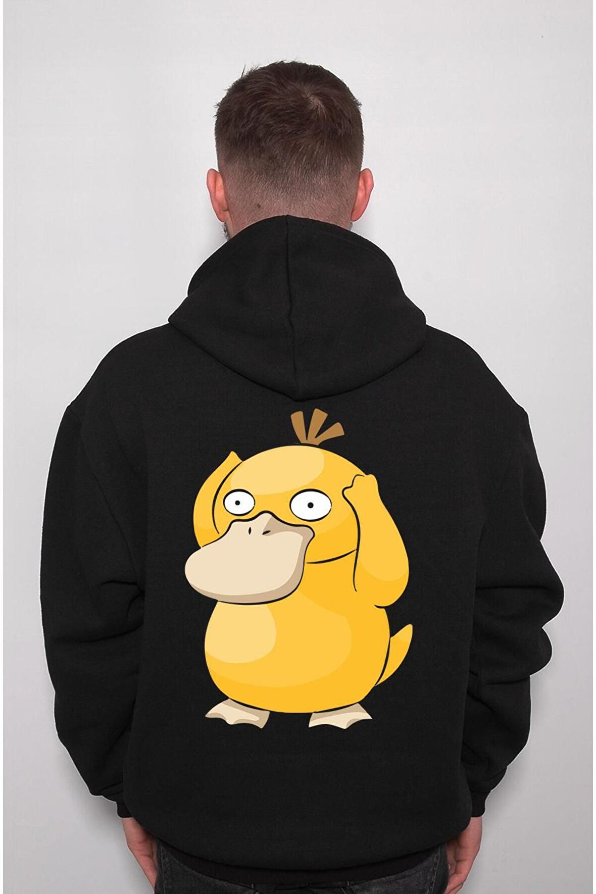 Psyduck Pokemon Ördek Sweatshirt Unisex Kapüşonlu Hoodie