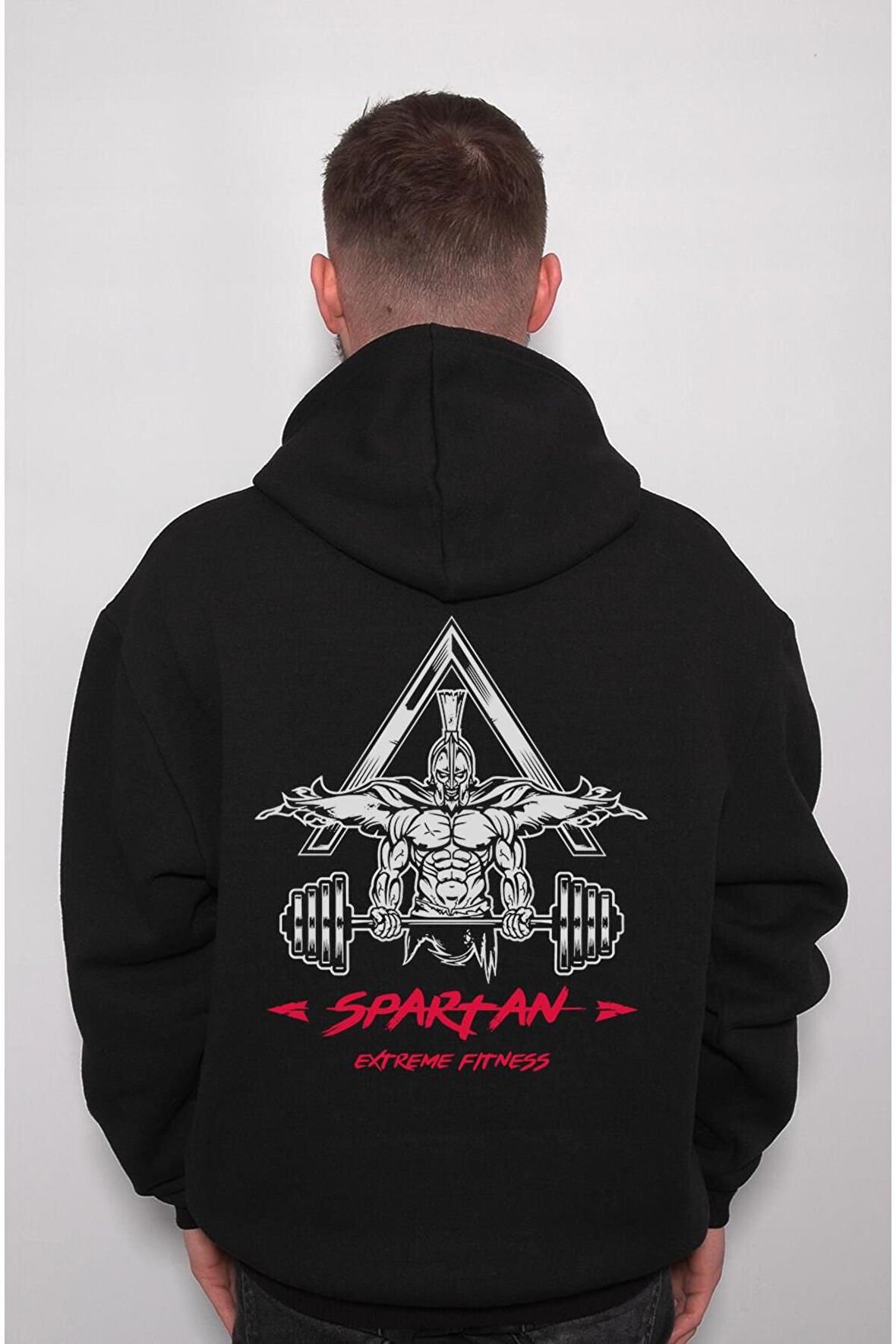 Spartan Extreme 300 Spartalı Fitness Gym Sweatshirt Unisex Kapüşonlu Hoodie