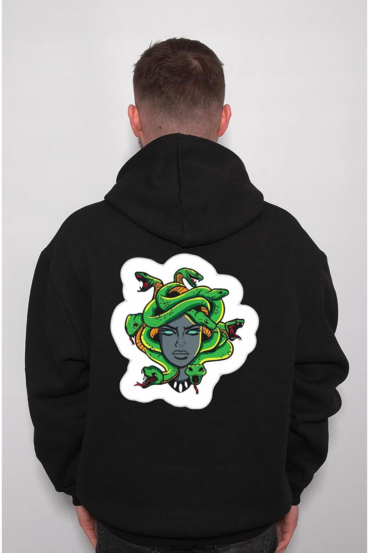Medusa Yılan Kadın Snake Sweatshirt Unisex Kapüşonlu Hoodie