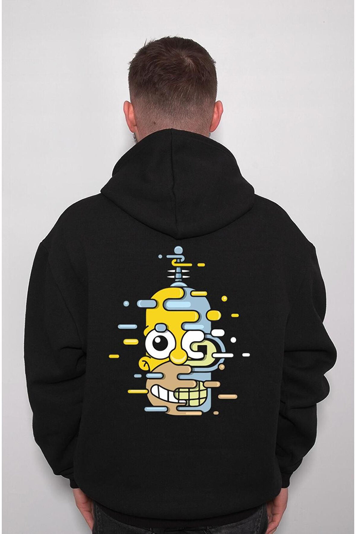 Simpsons Robotix Robot Sweatshirt Unisex Kapüşonlu Hoodie