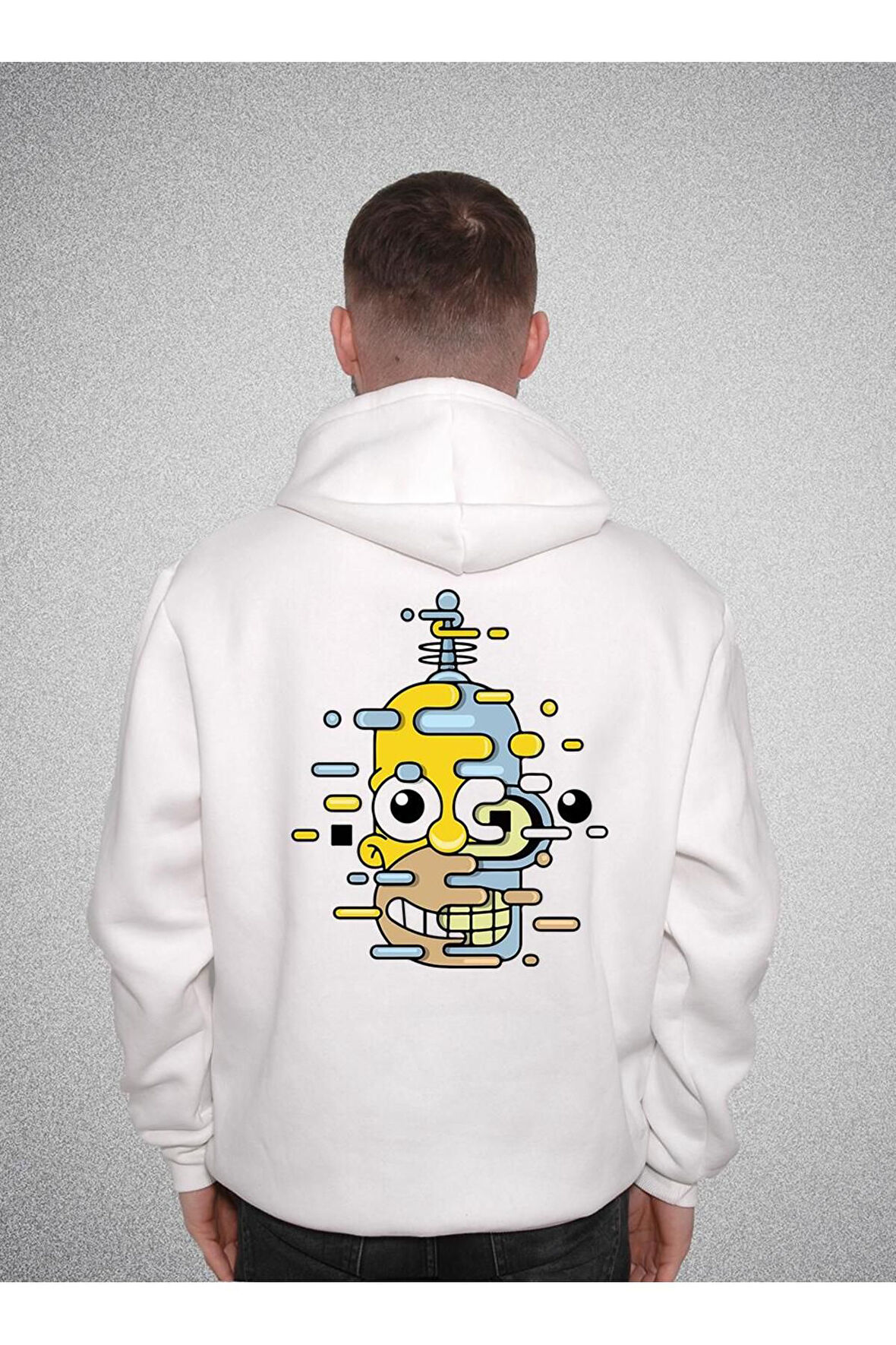 Simpsons Robotix Robot Sweatshirt Unisex Kapüşonlu Hoodie