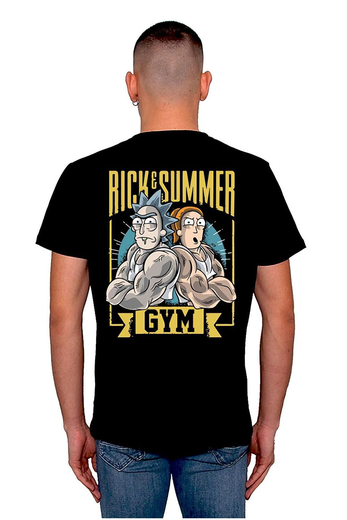 Rick And Summer GYM Fitness Sporcu Tişört Unisex T-shirt