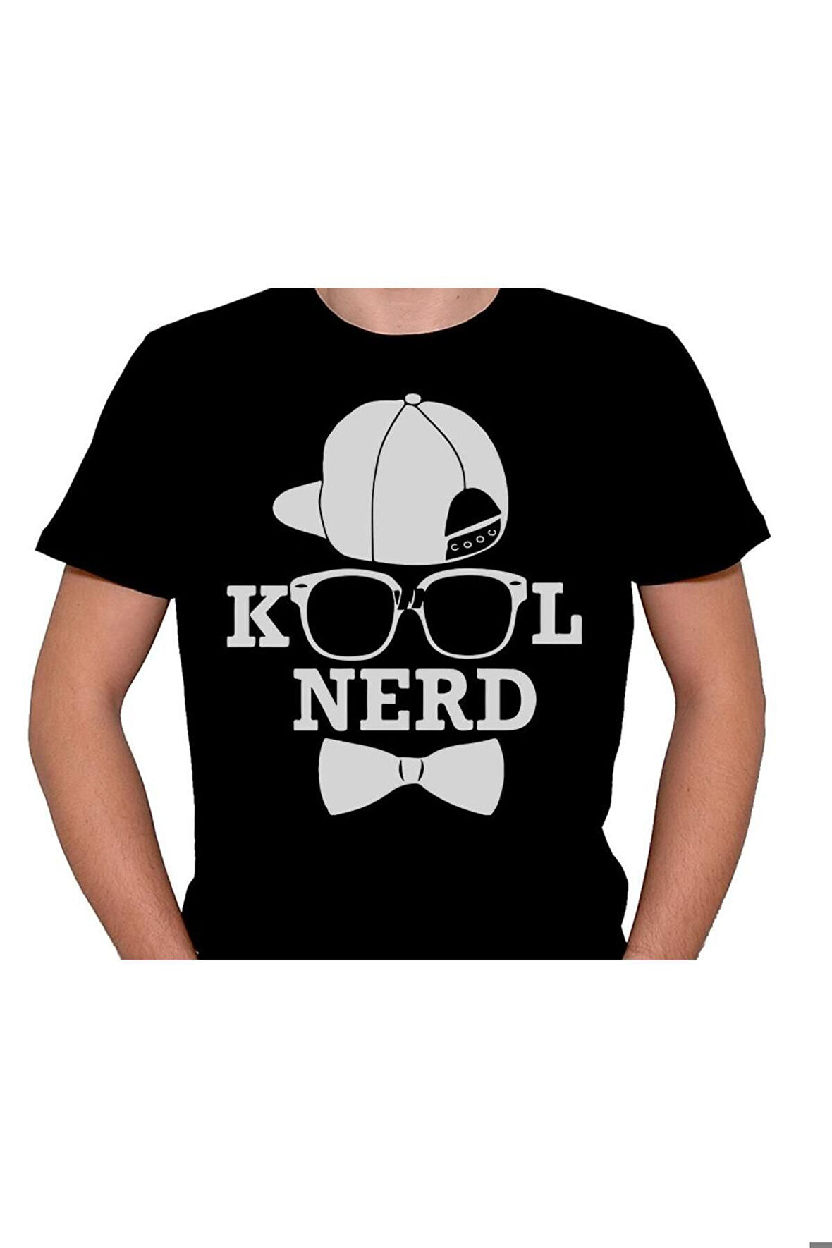 Kool Nerd Havalı İnek Gözlük Papyon Kep Tişört Unisex T-shirt