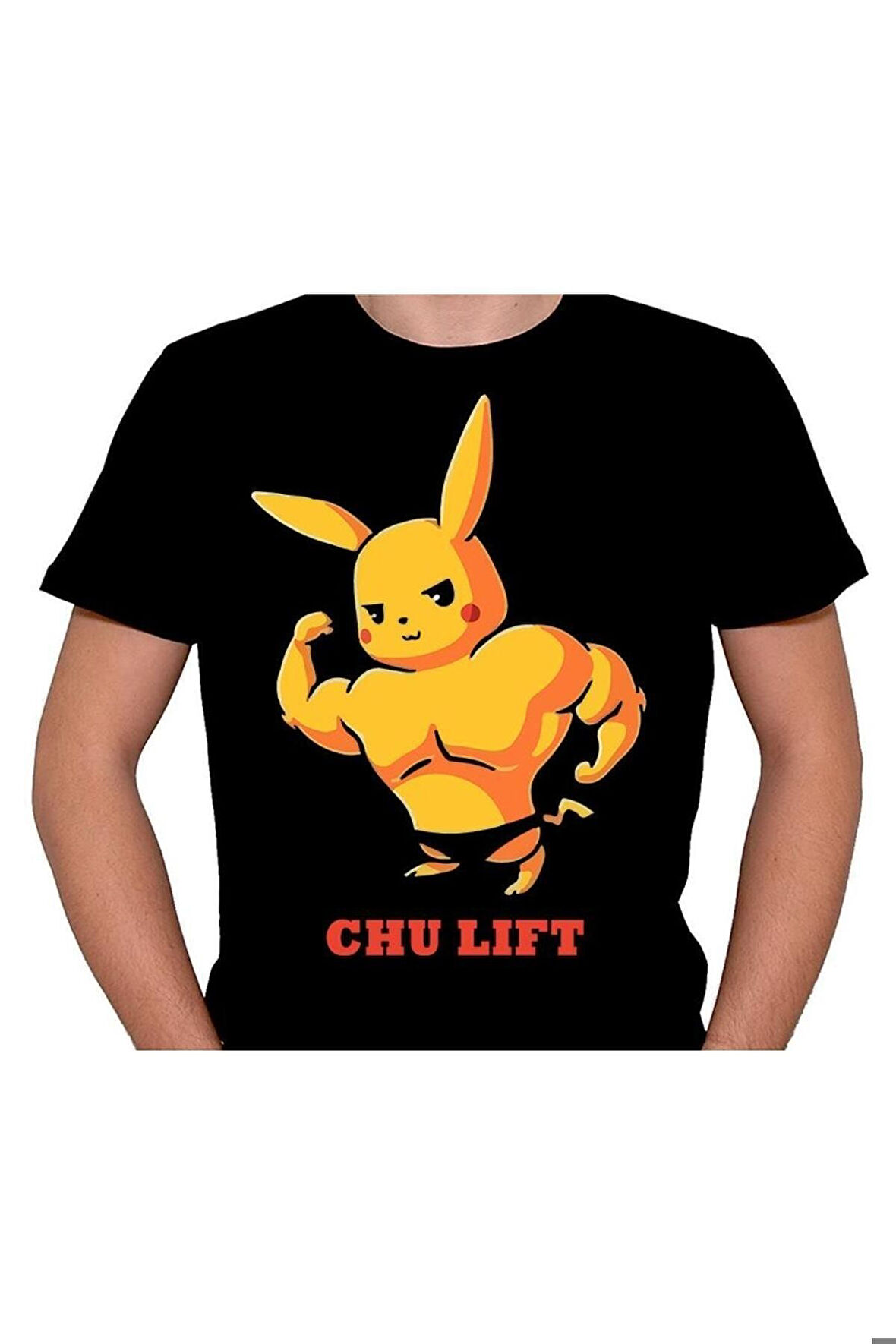 Pokemon Pikachu Pika Chulift GYM Fitness Tişört Unisex T-shirt