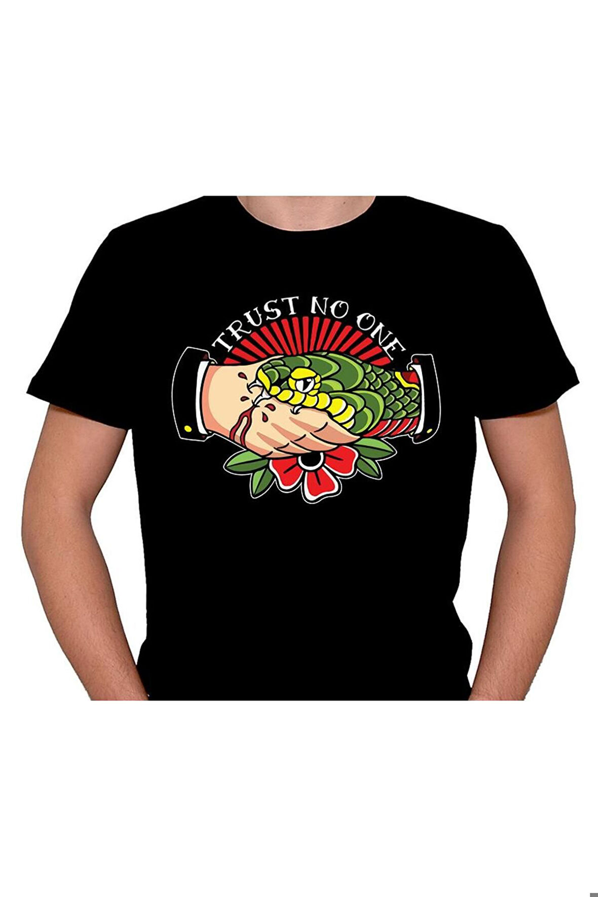 Trust No One Snake Yılan Selamlaşmak Tişört Unisex T-shirt
