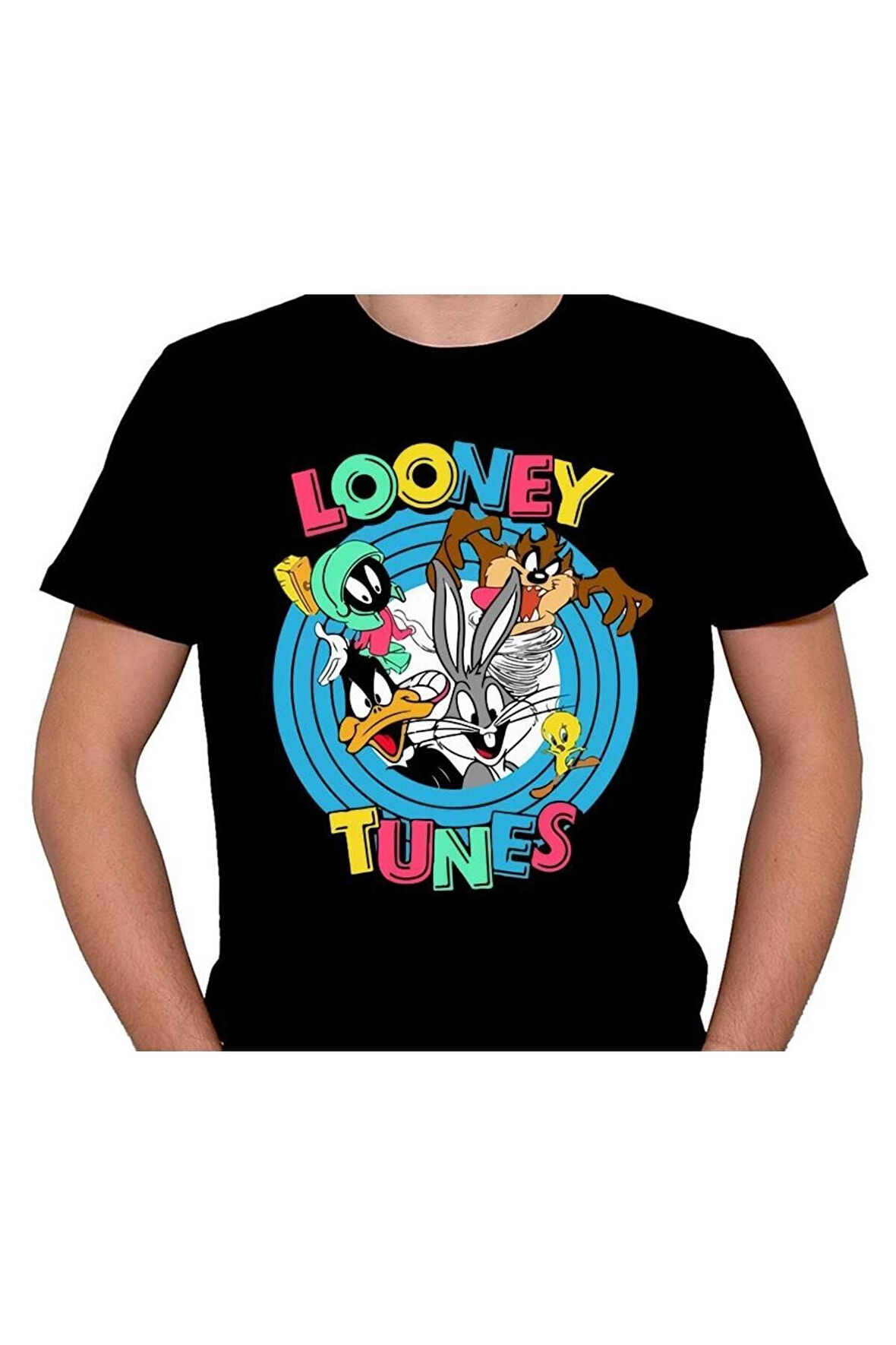 Looney Tunes Çizgi Film Tazz Bugs Bunny Duffy Duck Tişört Unisex T-shirt