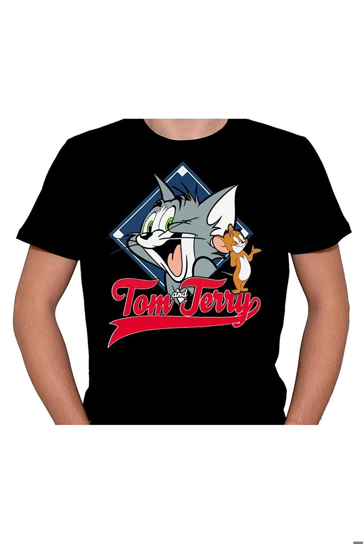 Tom And Jerry Kedi Fare Çizgi Fİlm Tişört Unisex T-shirt