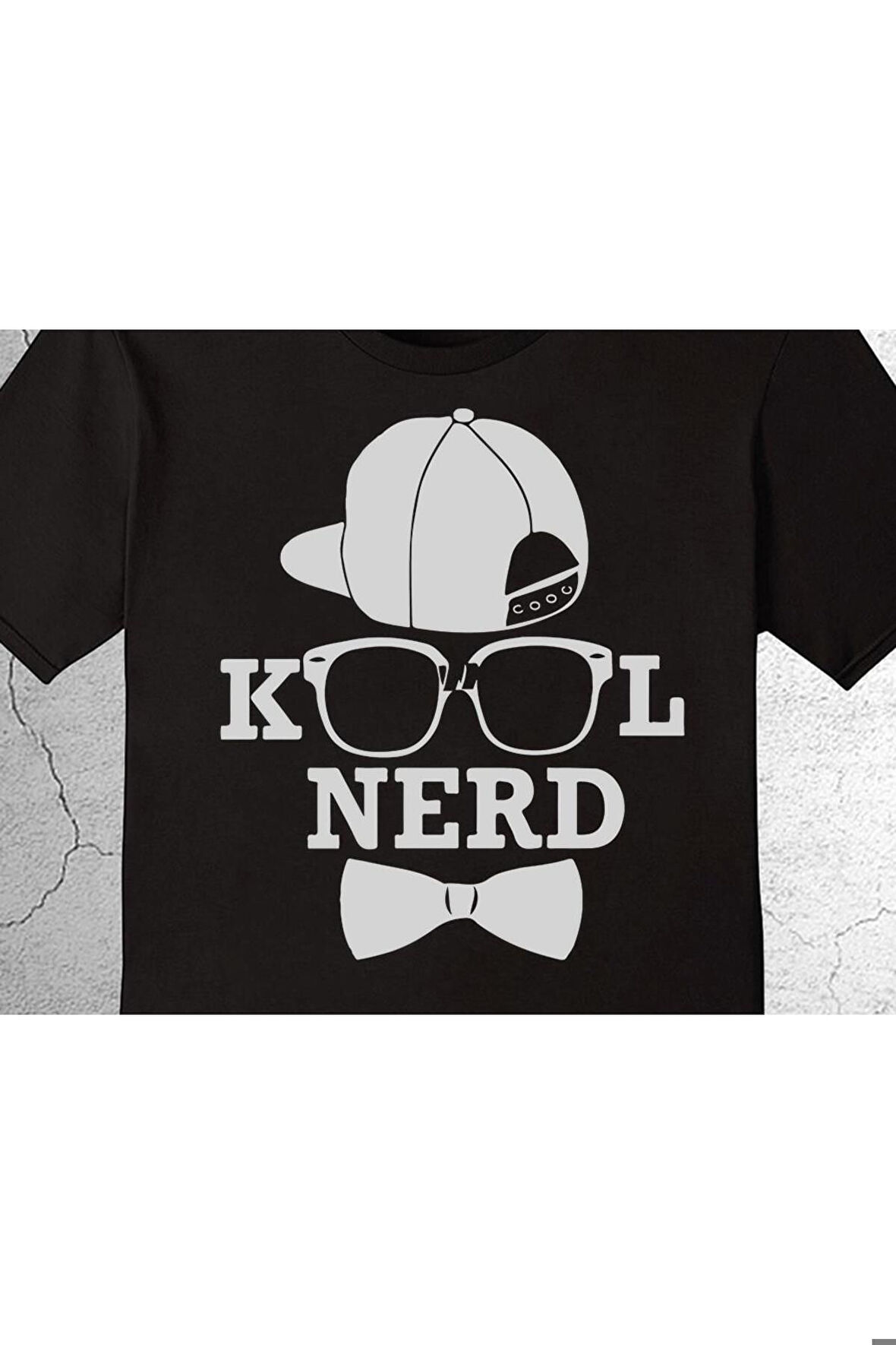 Kool Nerd Havalı İnek Gözlük Papyon Kep Tişört Çocuk T-shirt