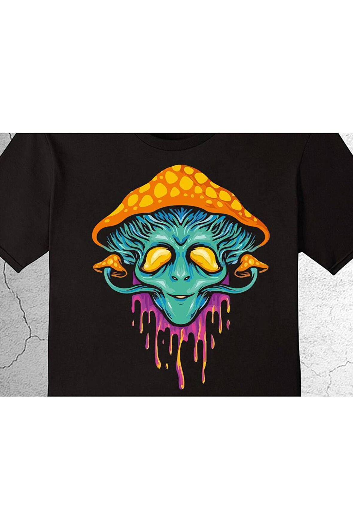 Alien Magic Mushrooms Psychedelic Uzaylı Tişört Çocuk T-shirt