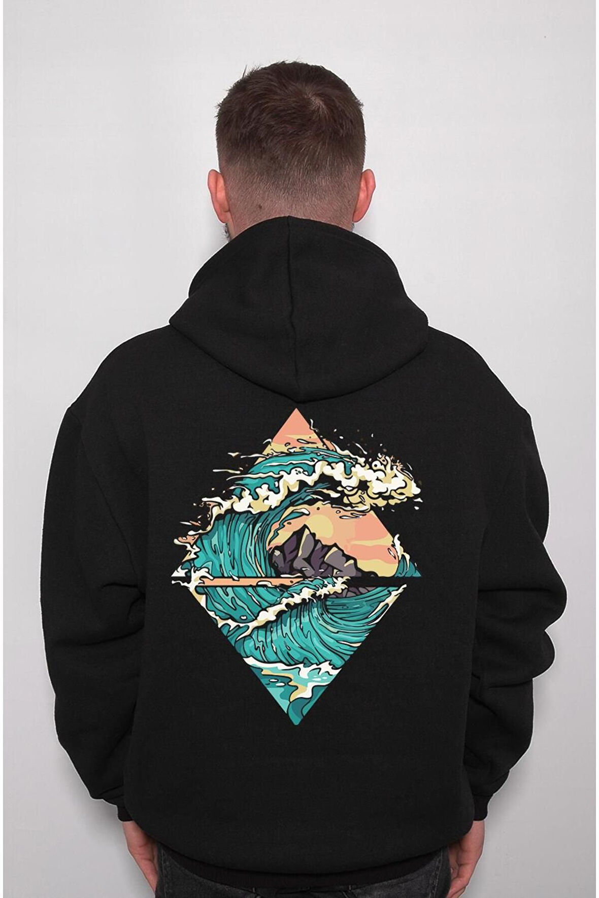 Sea Deniz Dalga Surf California Sweatshirt Unisex Kapüşonlu Hoodie