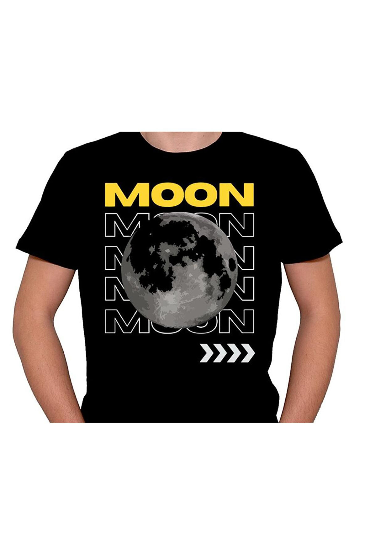 Moon Ay Uzay Space Boşluk Happy Moon Tişört Unisex T-shirt