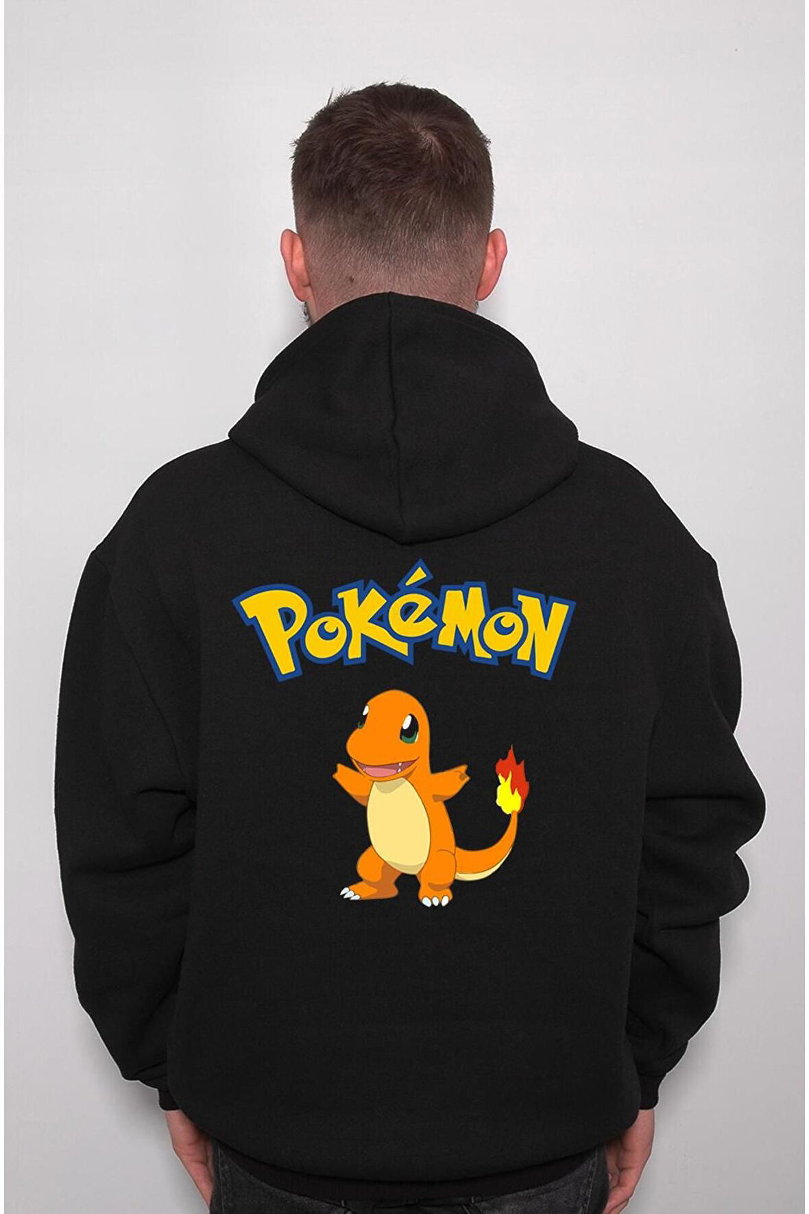 Pokemon Charizard Çalizart Sweatshirt Unisex Kapüşonlu Hoodie