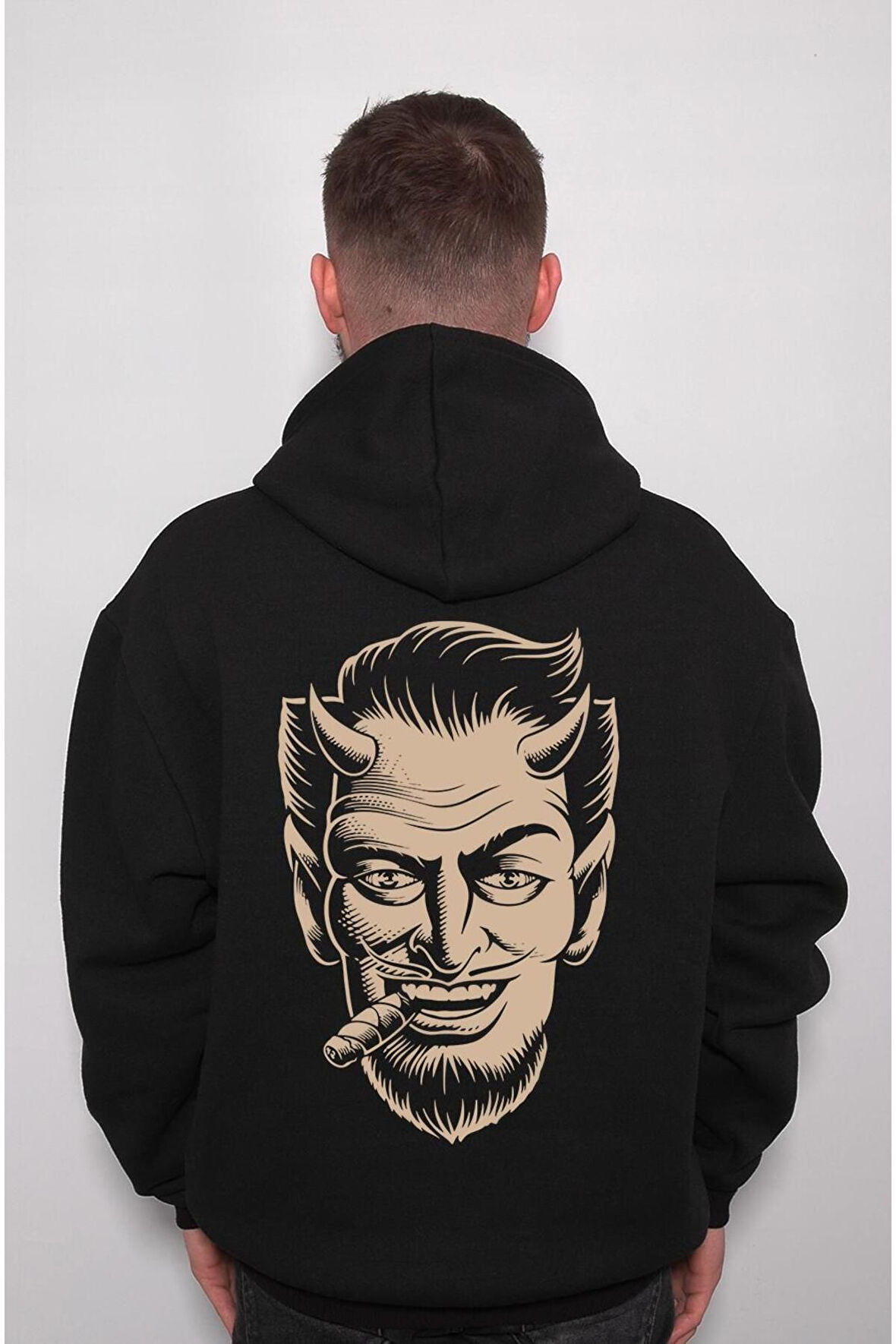 Devil Man Şeytan Adam Puro Smoke Sweatshirt Unisex Kapüşonlu Hoodie