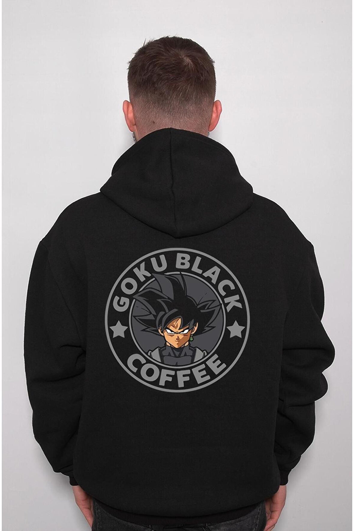 Goku Anime Black Coffee Japan Japanese Sweatshirt Unisex Kapüşonlu Hoodie