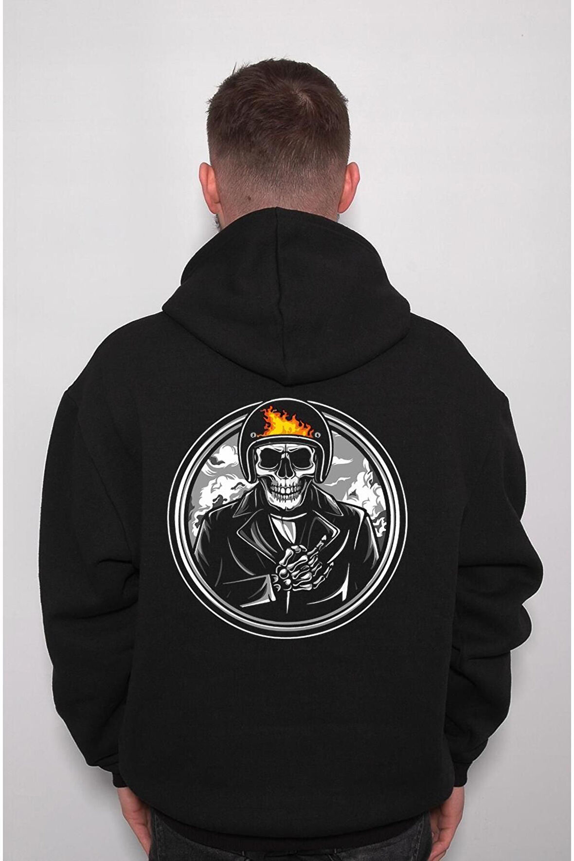 Rider Skull Kuru Kafa Ride Or Die Ölümcül Sürüş Sweatshirt Unisex Kapüşonlu Hoodie