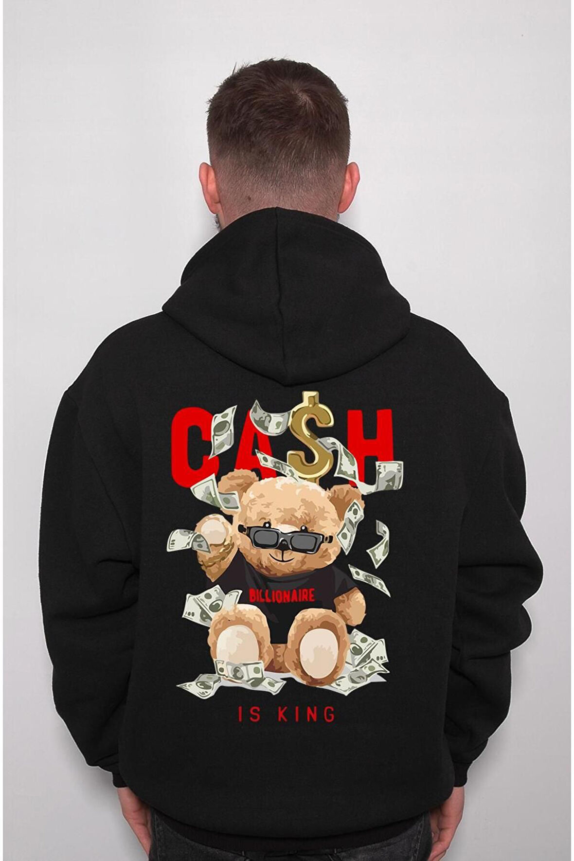 Bear Cash Milyoner Dollar Dolar Ayı Ted Sweatshirt Unisex Kapüşonlu Hoodie