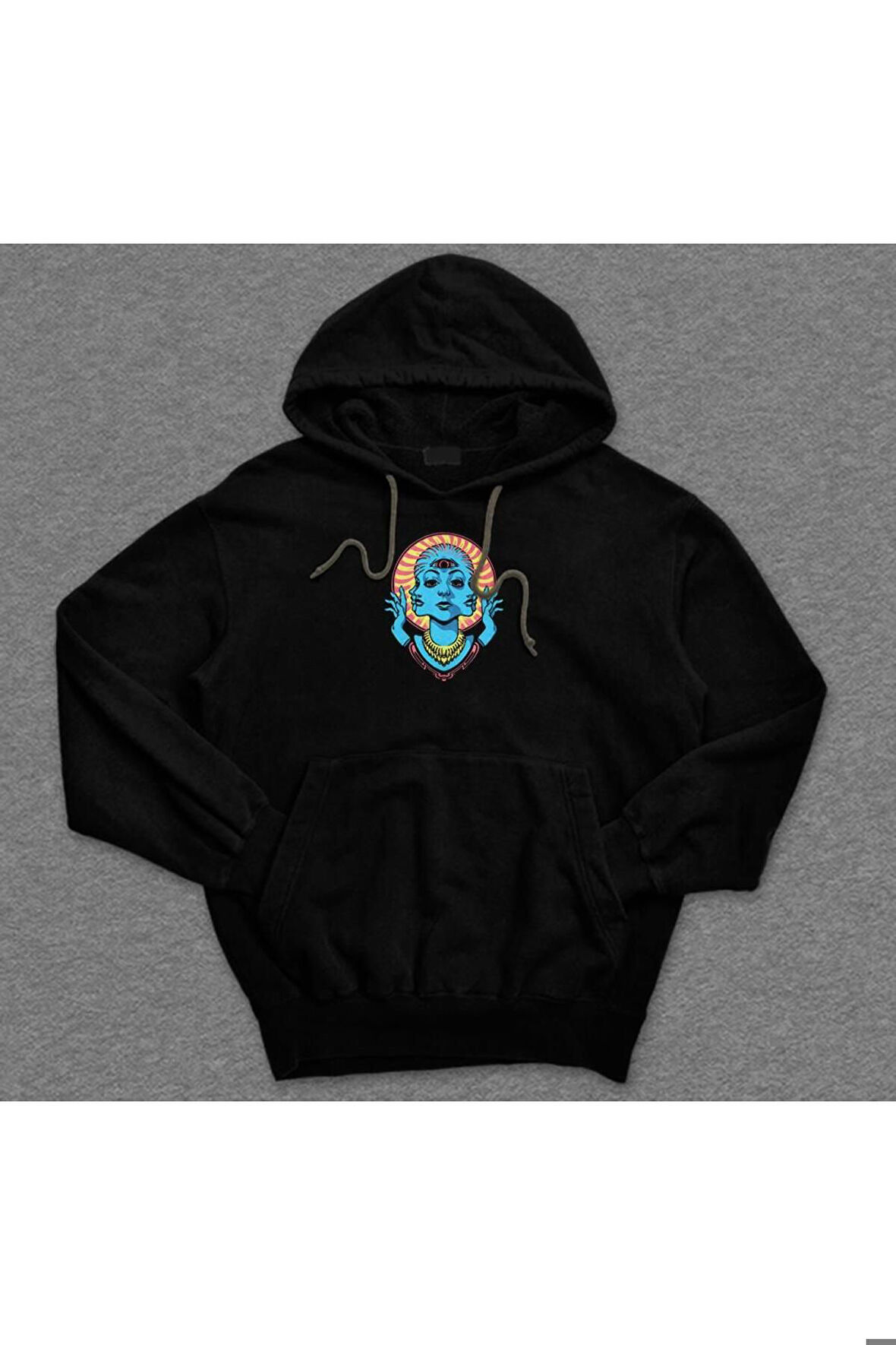 Yoga Ohm Meditasyon Üçüncü Göz Sweatshirt Unisex Kapüşonlu Hoodie