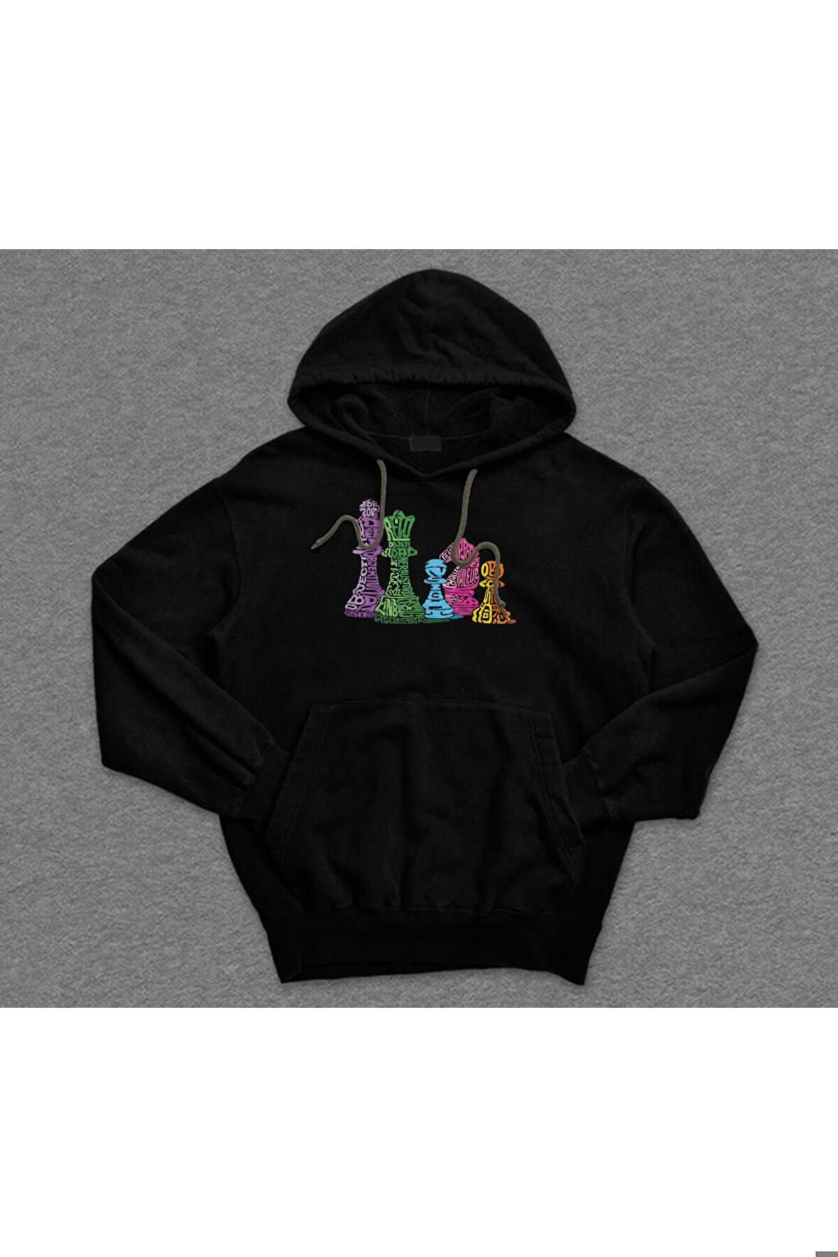 Satranç Şah Mat Zeka Oyunu Hamle Sweatshirt Unisex Kapüşonlu Hoodie