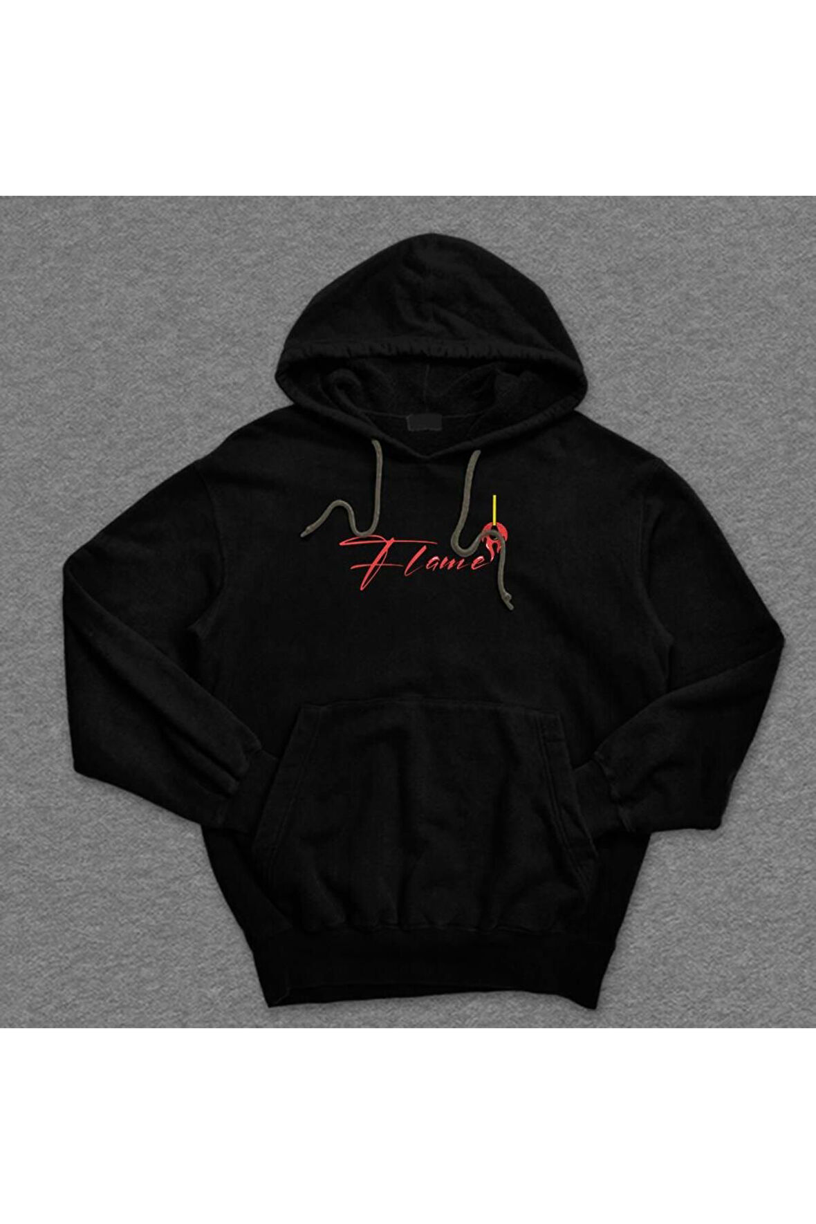 Flame Ateş Kibrit Retro Alev Sweatshirt Unisex Kapüşonlu Hoodie