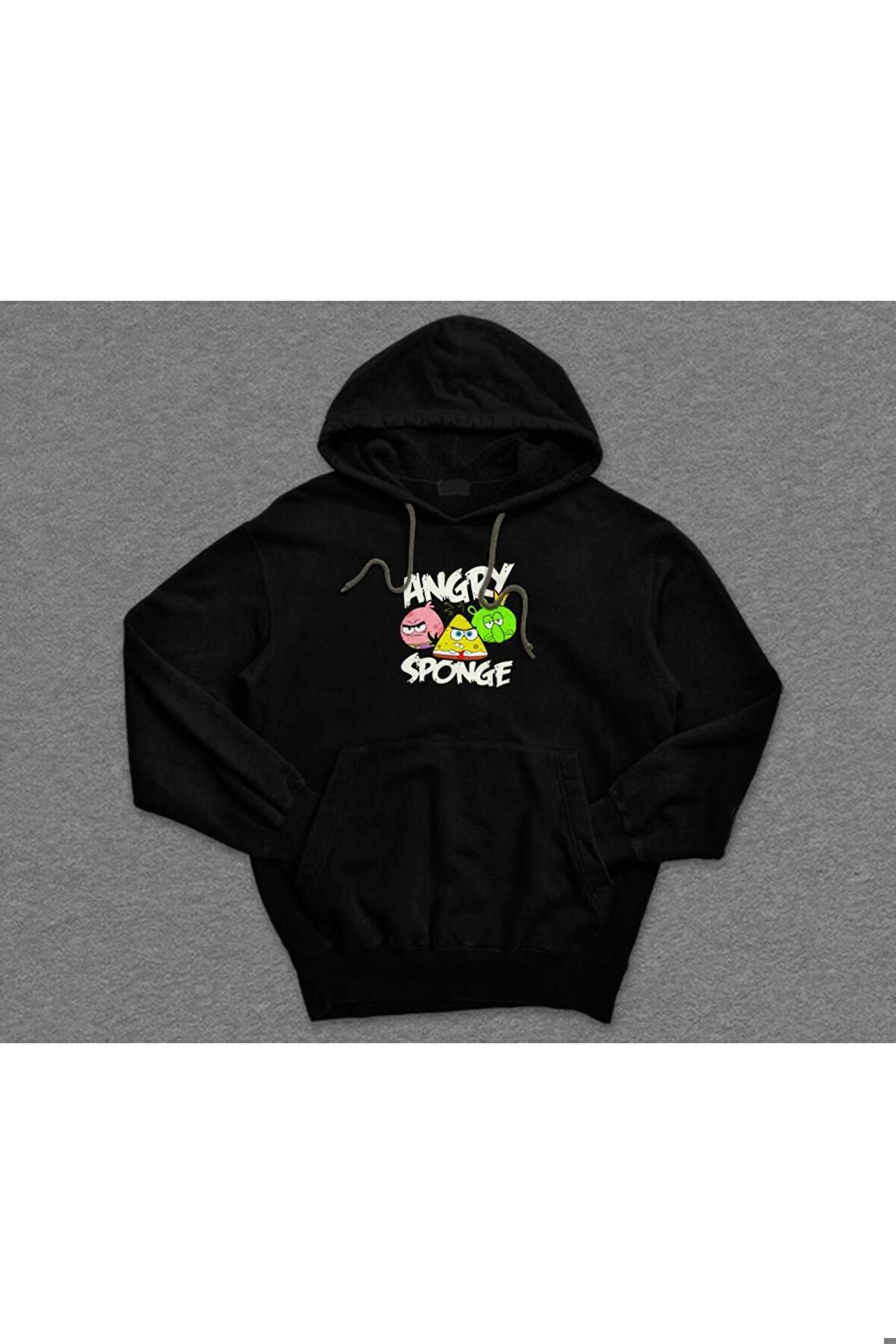 Angry Sponge Sünger Bob Game Sweatshirt Unisex Kapüşonlu Hoodie