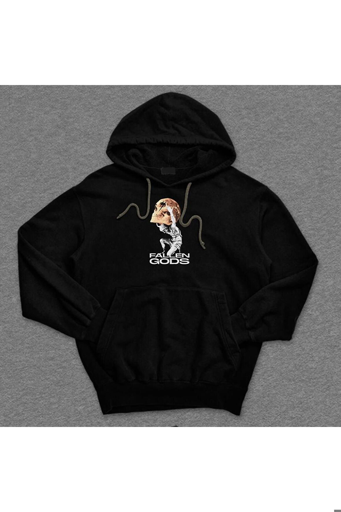 Fallen Gods Skull Kuru Kafa Tarih Sweatshirt Unisex Kapüşonlu Hoodie