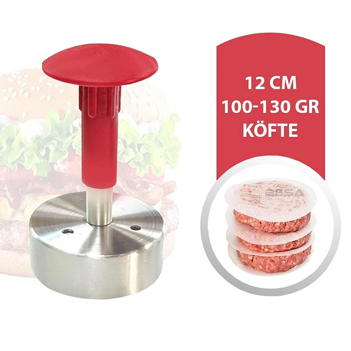 100-130 Gr 12 Cm Hamburger Köfte Kalıbı