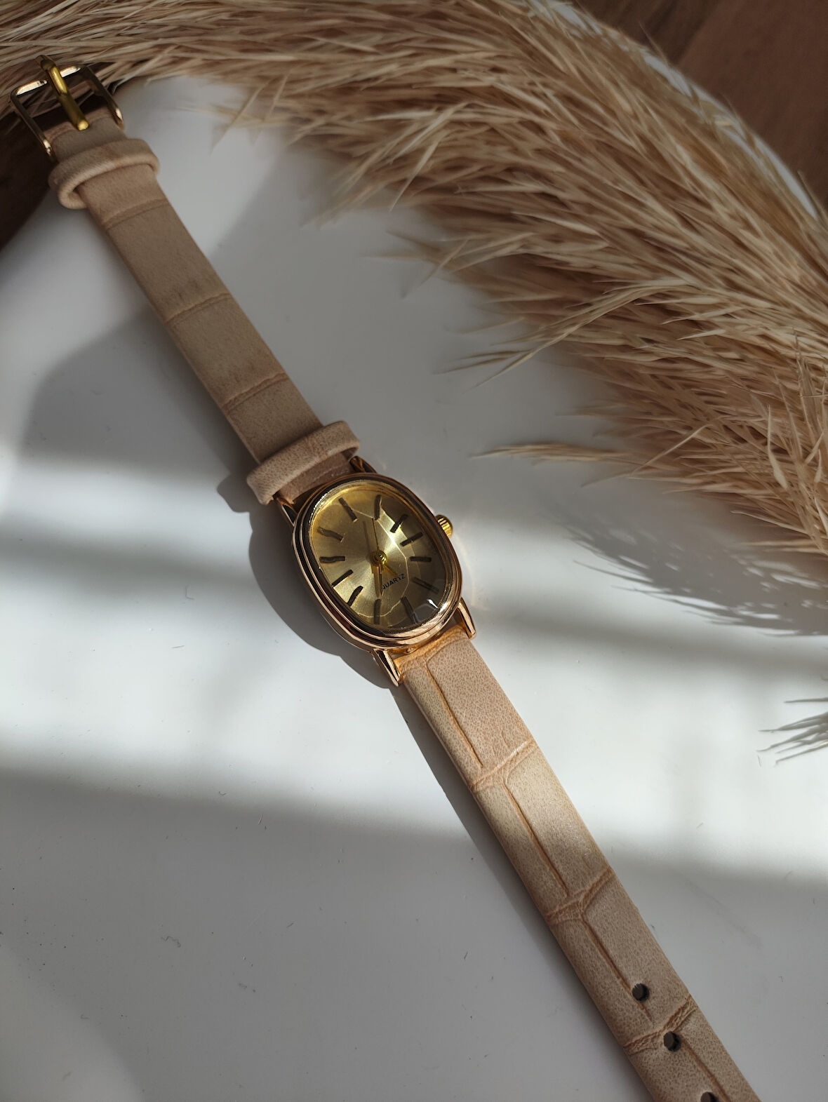 Bs Stıll Minimal Vintage Kadın Kol Saati Retro Quartz Deri Kordon 1 Adet Vintage Model
