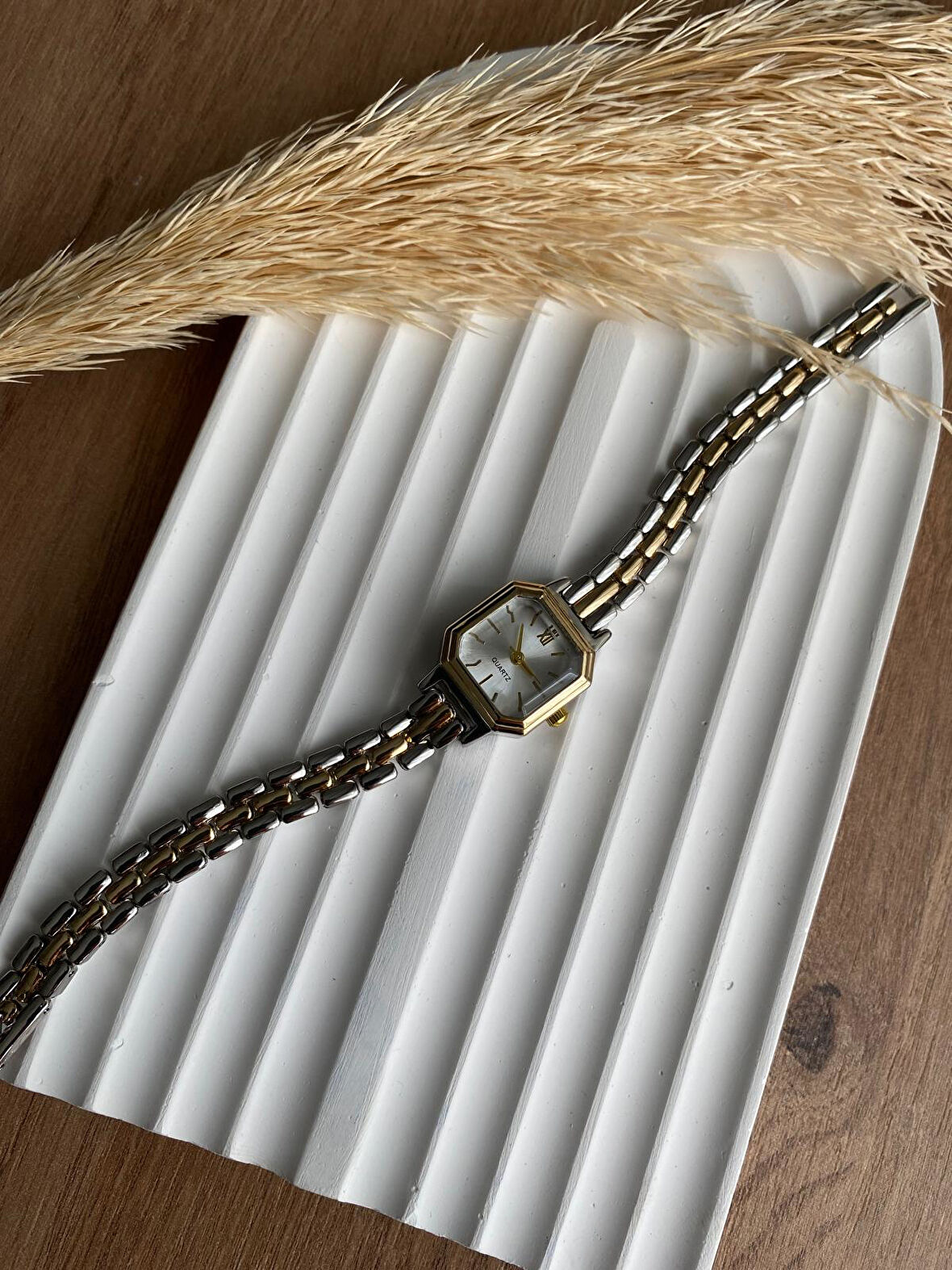 Bs stıll Minimal Vintage Retro Boncuk Taşlı Model