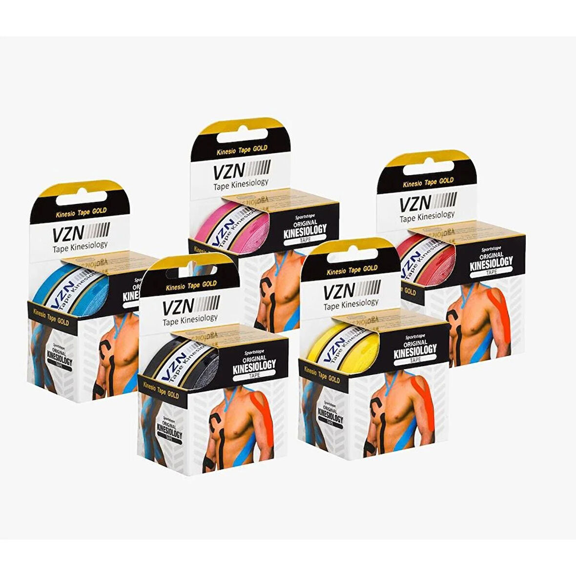 VZN Kinesio Sport Tape - Sporcu Ağrı Bandı 5m x 5cm - Mavi