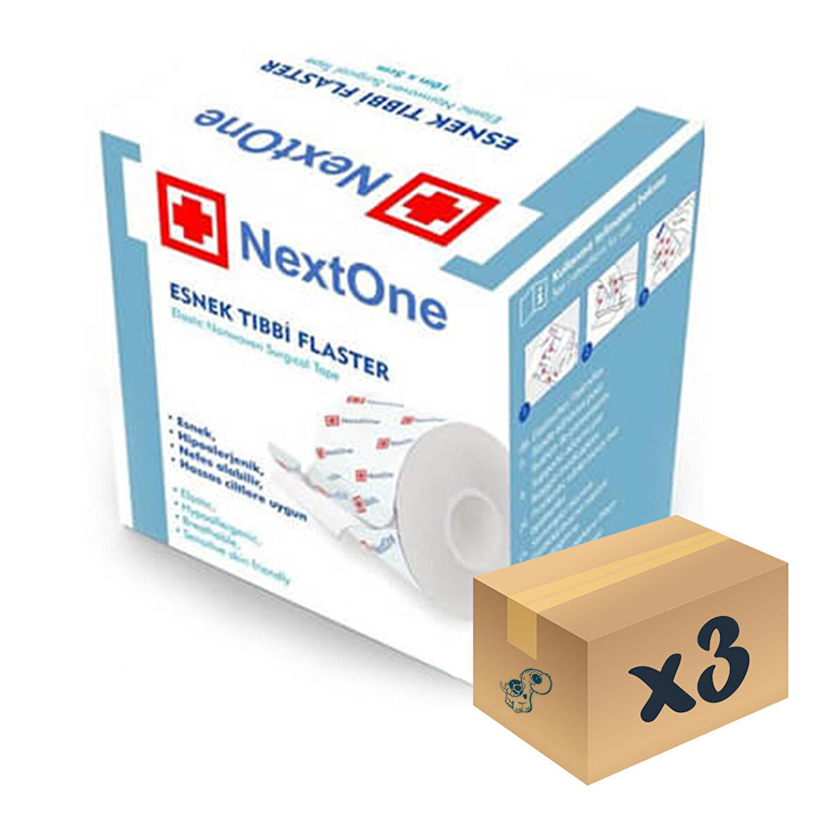 Nextone Hipoalerjenik Tıbbi Esnek Plaster 15cm x 10m 3 Adet