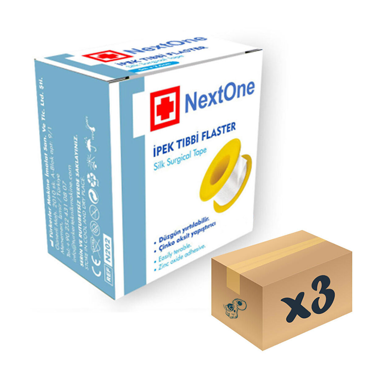 Nextone Tıbbi İpek Plaster 10cm x 5m 3 Adet