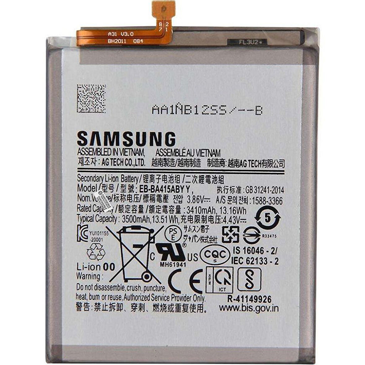 Samsung Galaxy A41 SM-A415 Batarya Pil - Orijinal
