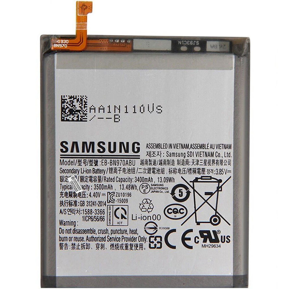 Samsung Galaxy Note 10 SM-N970 Batarya Pil - Orijinal
